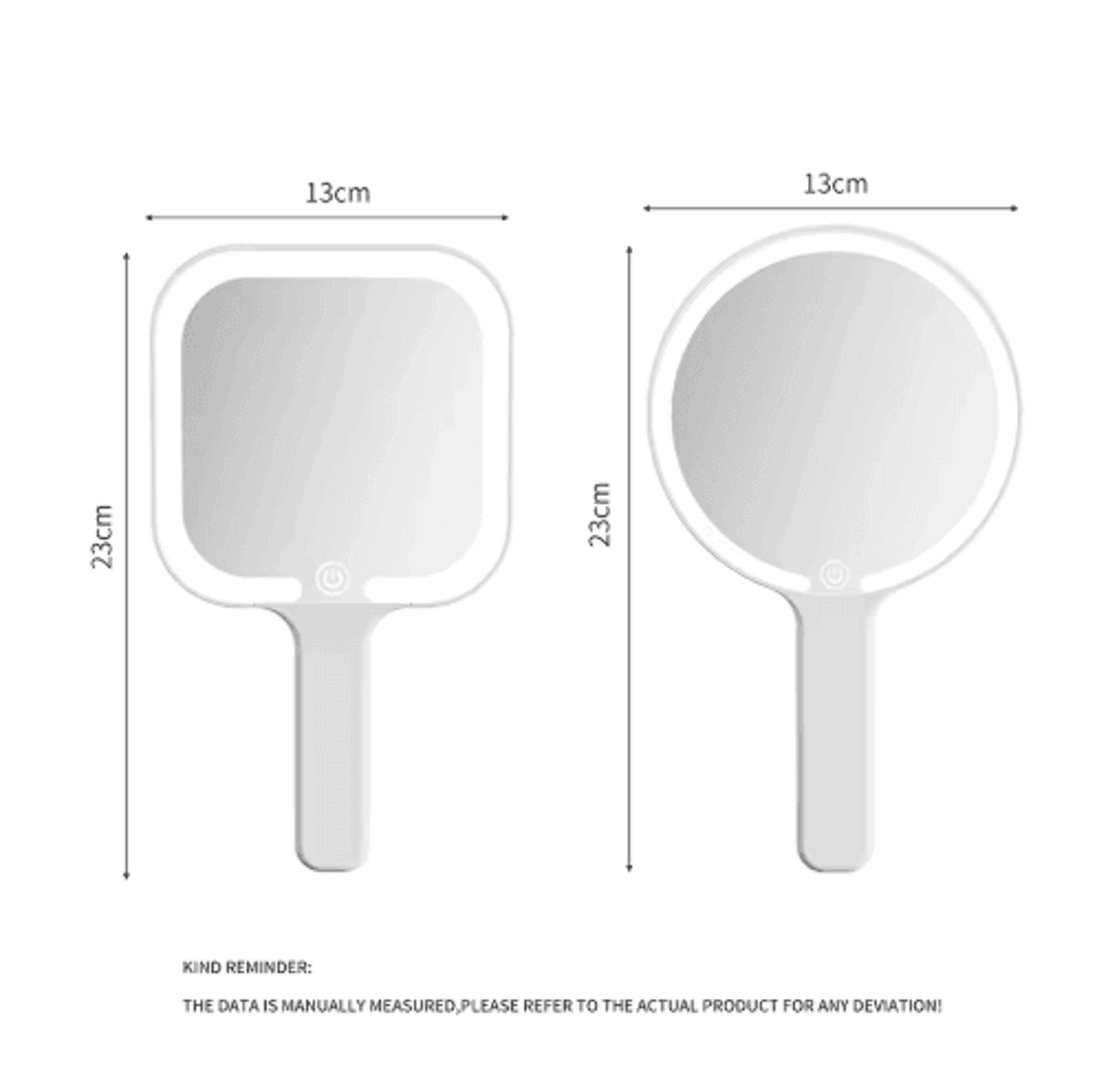 Floral LED Makeup Mirror  Portable Touch Screen Dimmable Travel Mirror 6