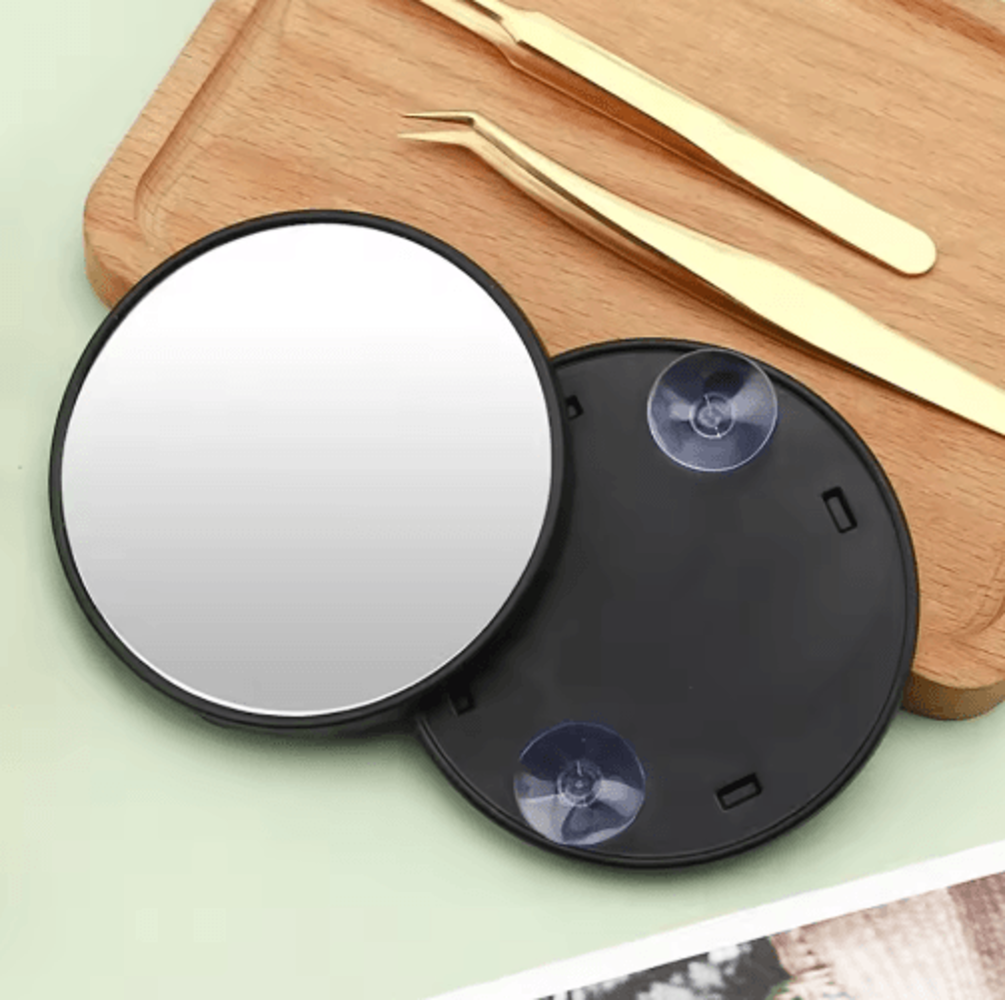 5X10X15X Magnifying Makeup Mirror  Portable Suction Cup Bathroom Mirror 7