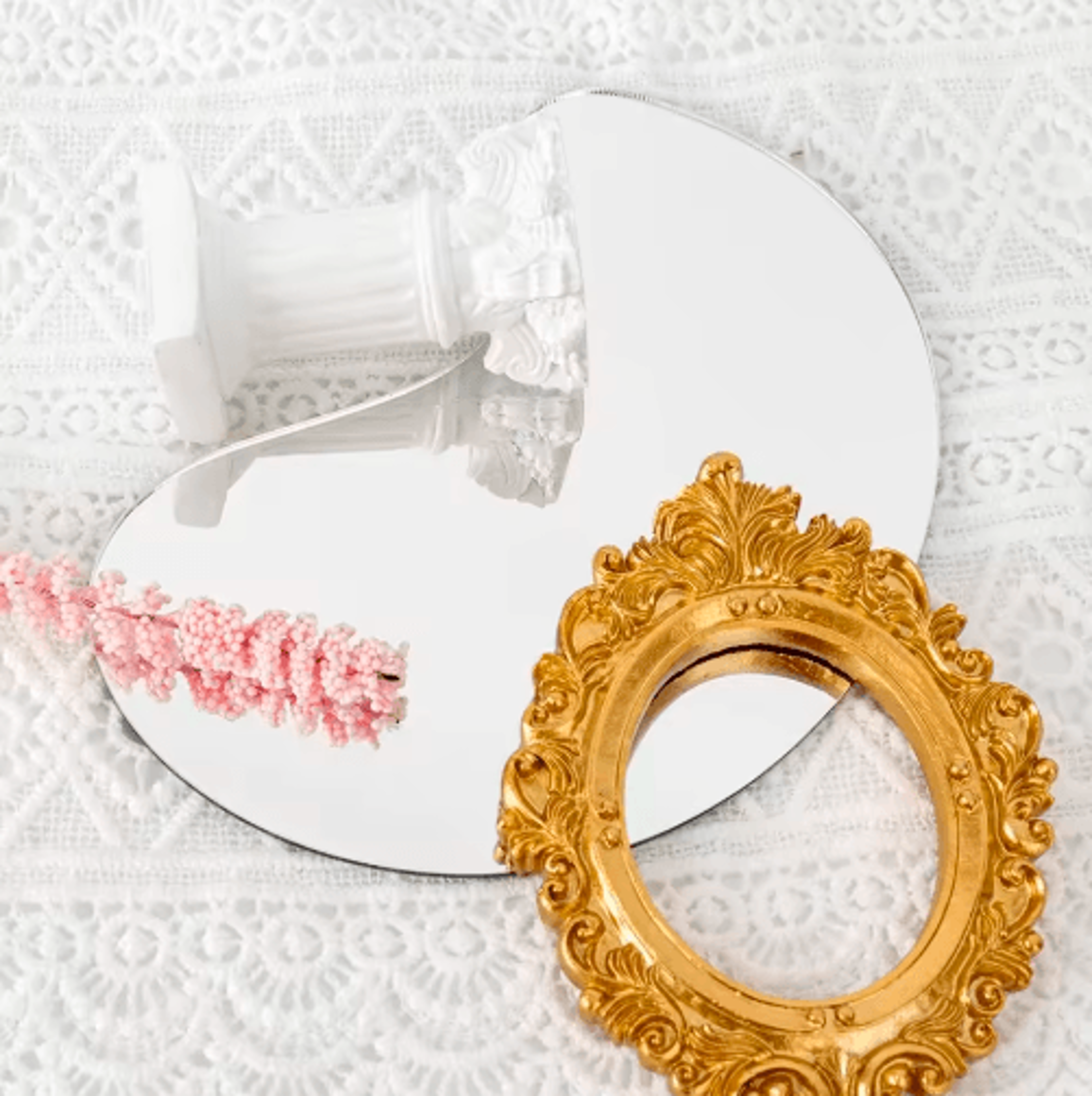 KoreanStyle Irregular Acrylic Mirror  Aesthetic Vanity  Photography Decor 8