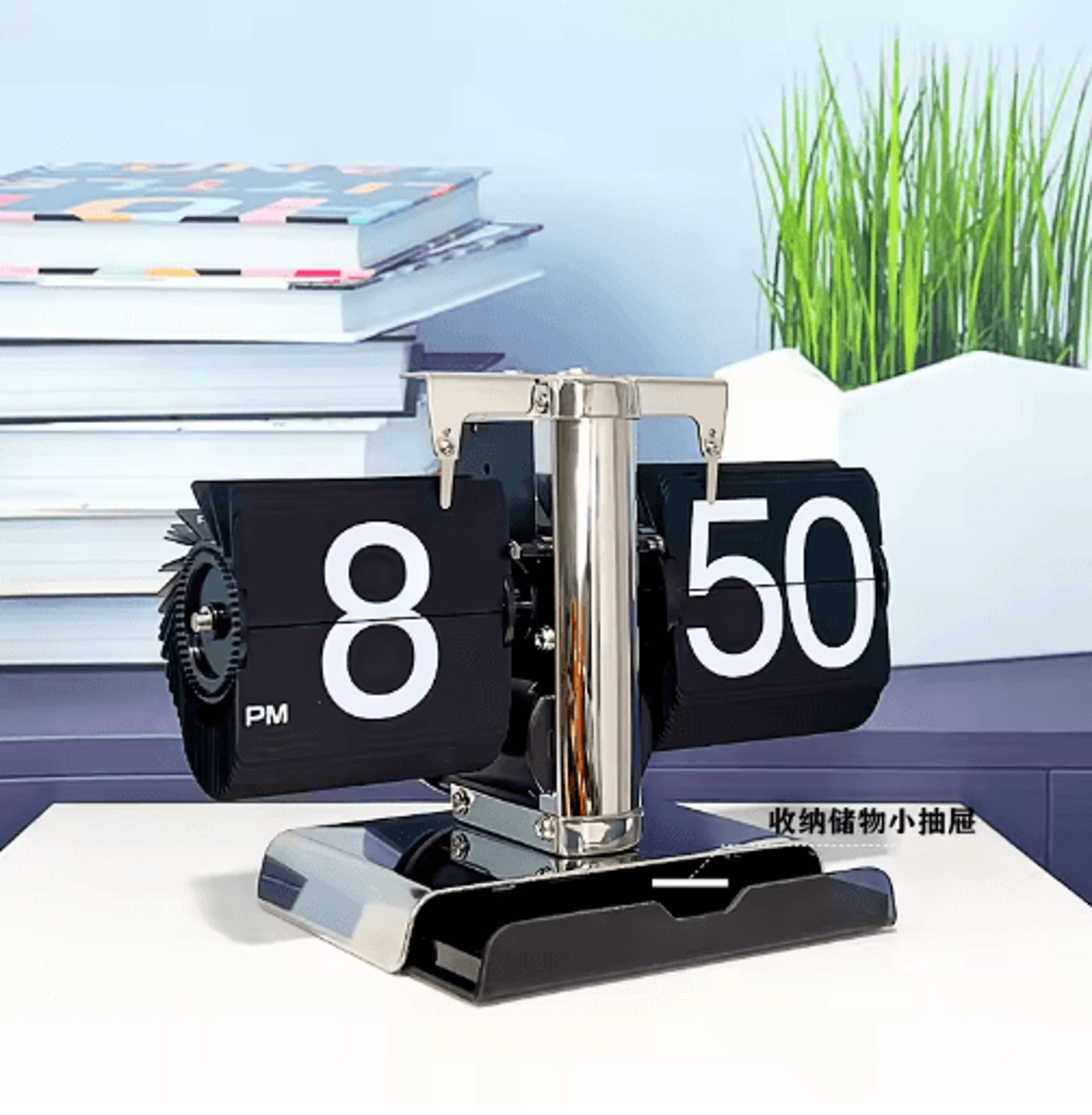 Vintage Flip Clock  Retro BatteryPowered Flip Down Desk Clock 20