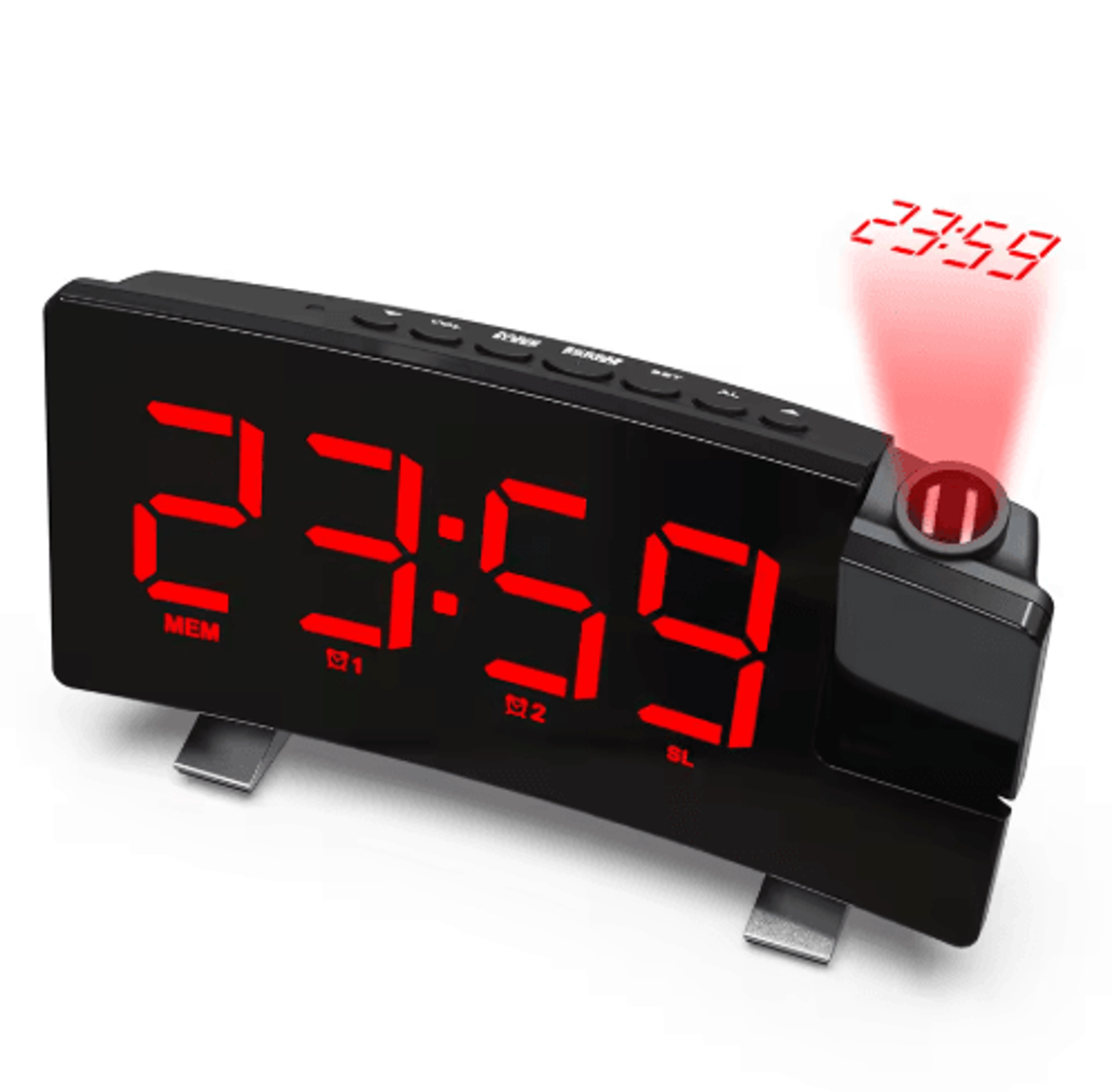 180 Projection Digital Alarm Clock  Large LED Bedroom Clock For Wall  Ceiling 1