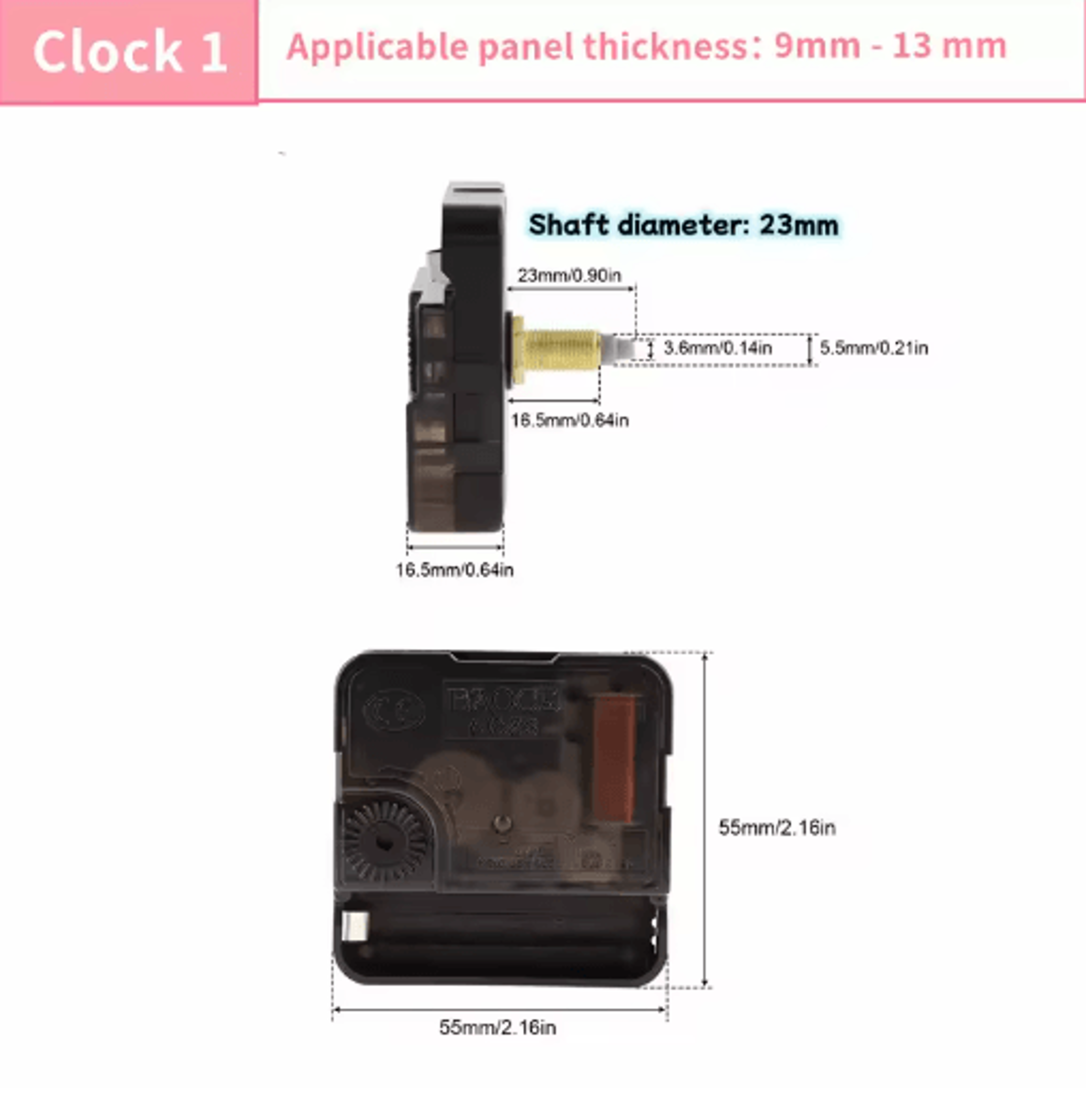Long Shaft Silent Quartz Clock Movement  DIY Wall  Table Clock Repair Mechanism 6