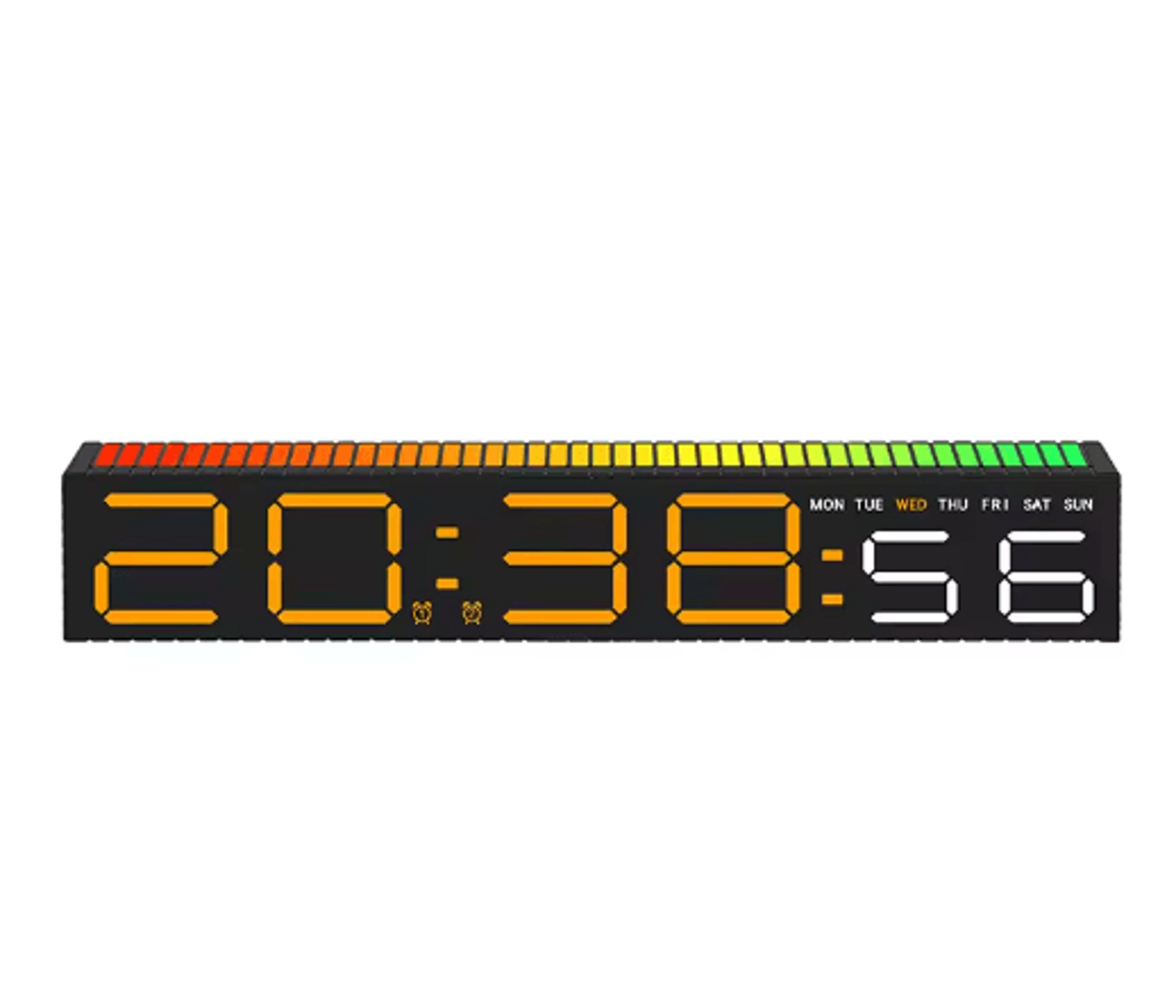 Creative Digital LED Clock  1224H Time  Temperature Display With Microphone 6