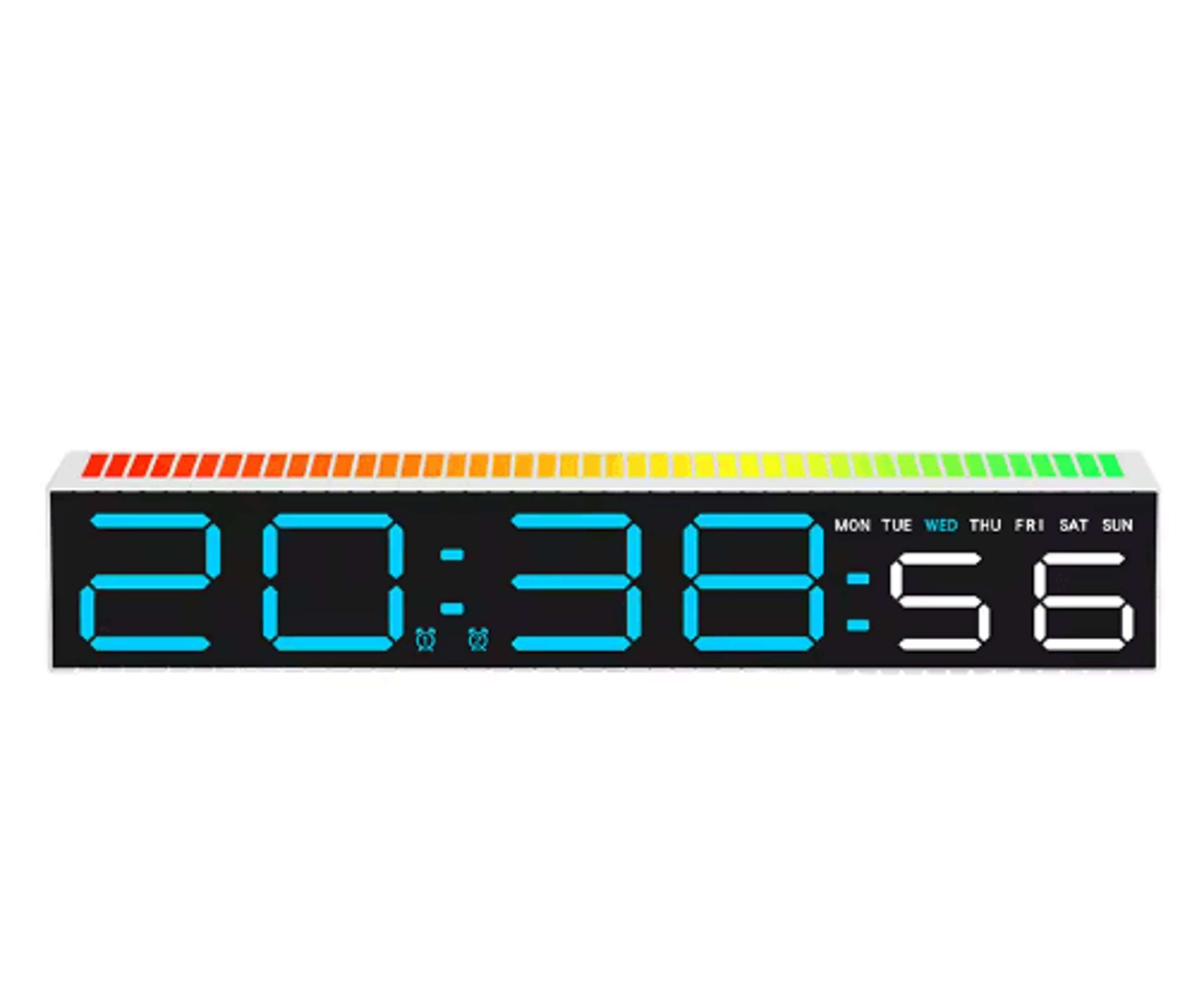 Creative Digital LED Clock  1224H Time  Temperature Display With Microphone 7