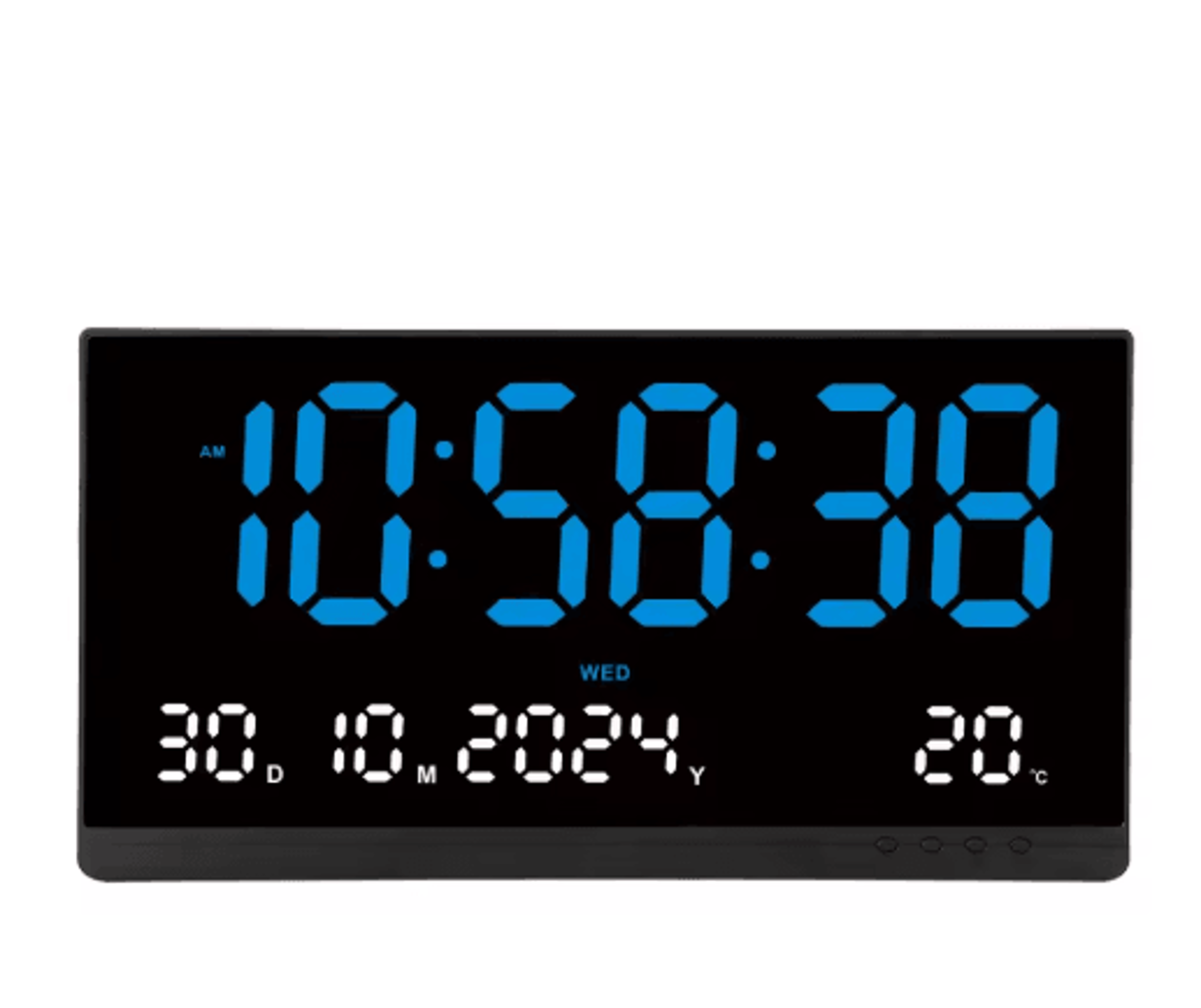 21 Large Digital Wall Clock  LED Calendar Temperature  Alarm Display 2