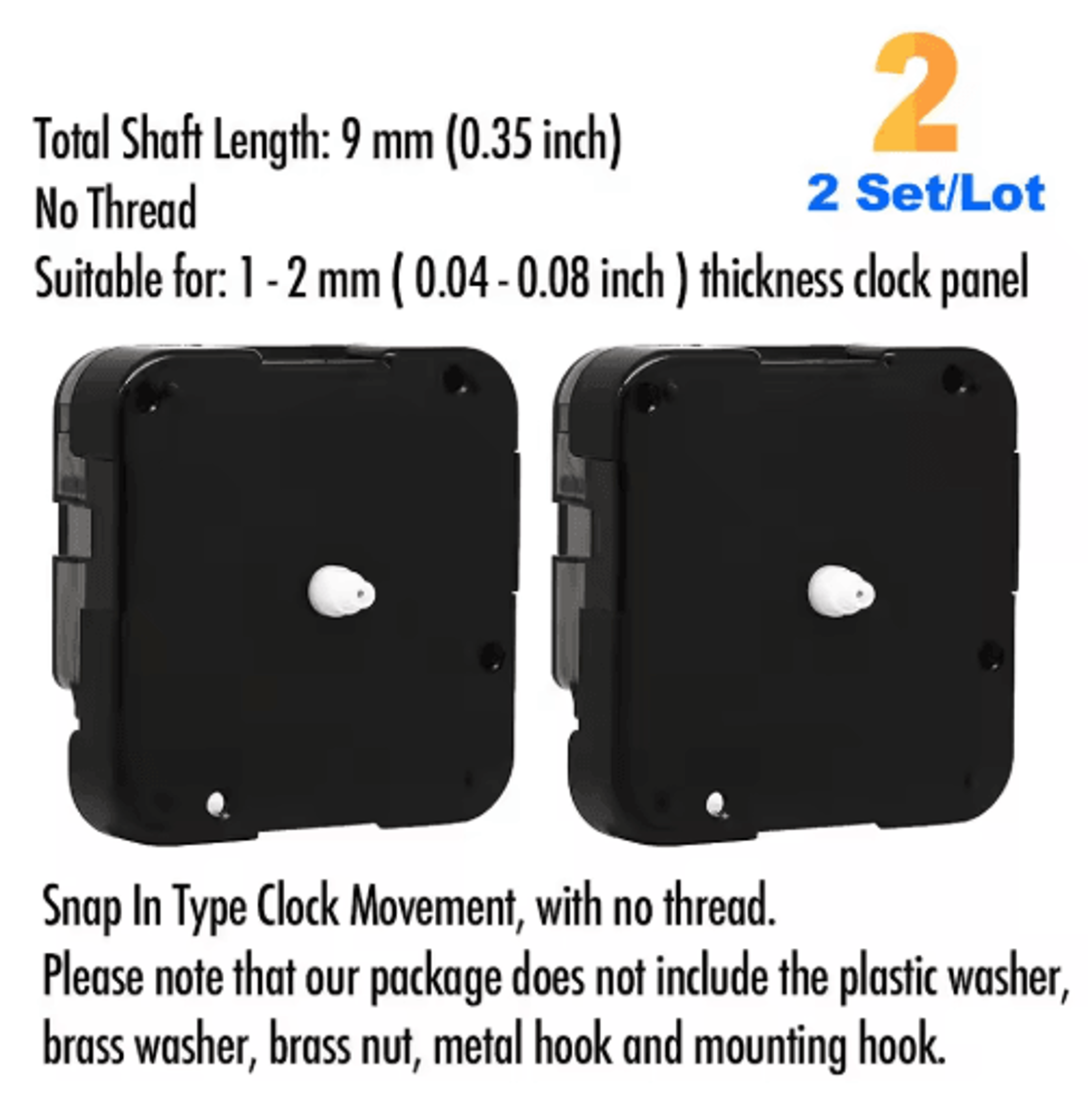 MCDFL Silent Quartz Clock Mechanism  Long Shaft DIY Wall  Table Clock Movement 1