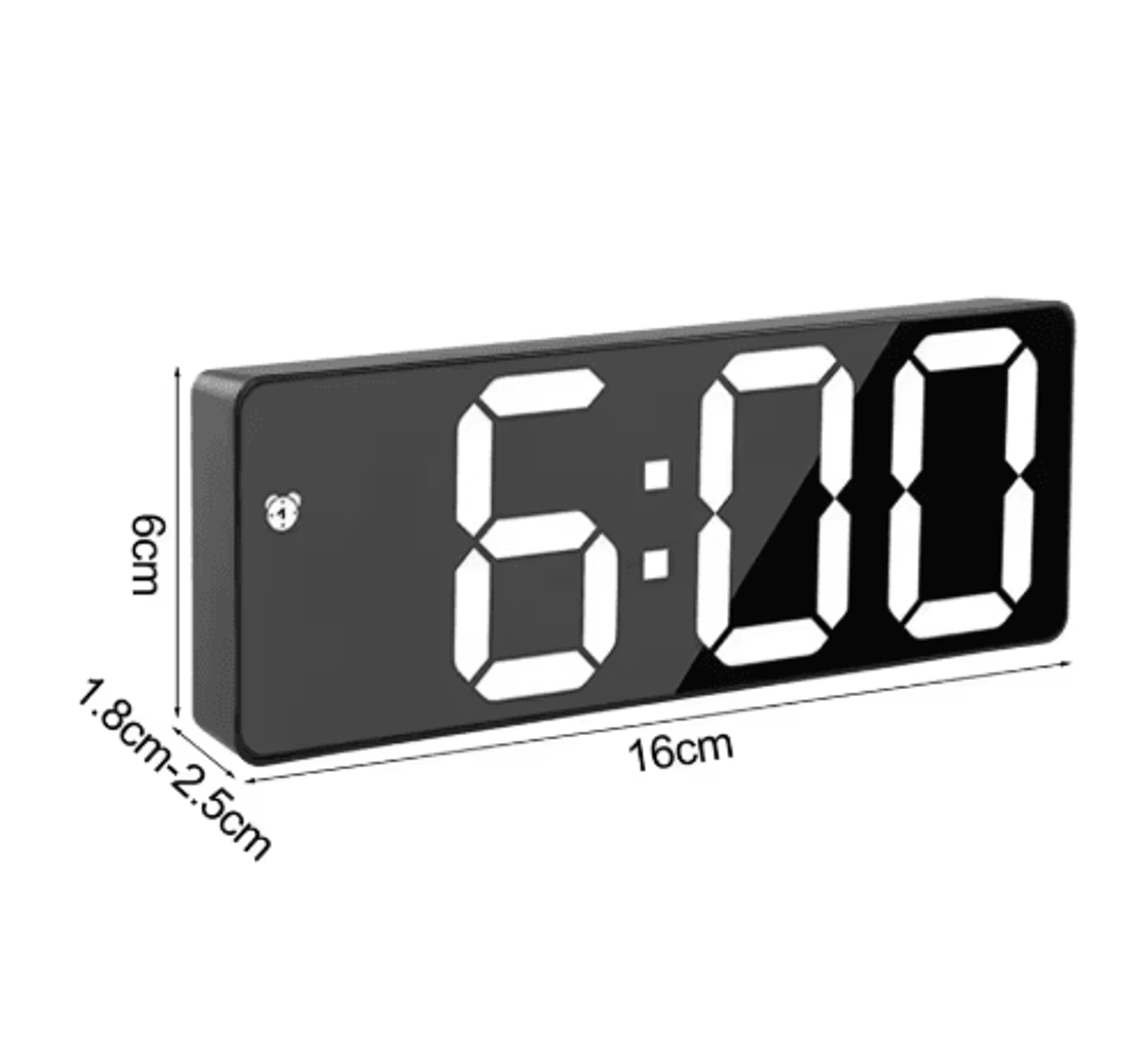 voice control electronic alarm clock – large digital display with calendar & temperature
