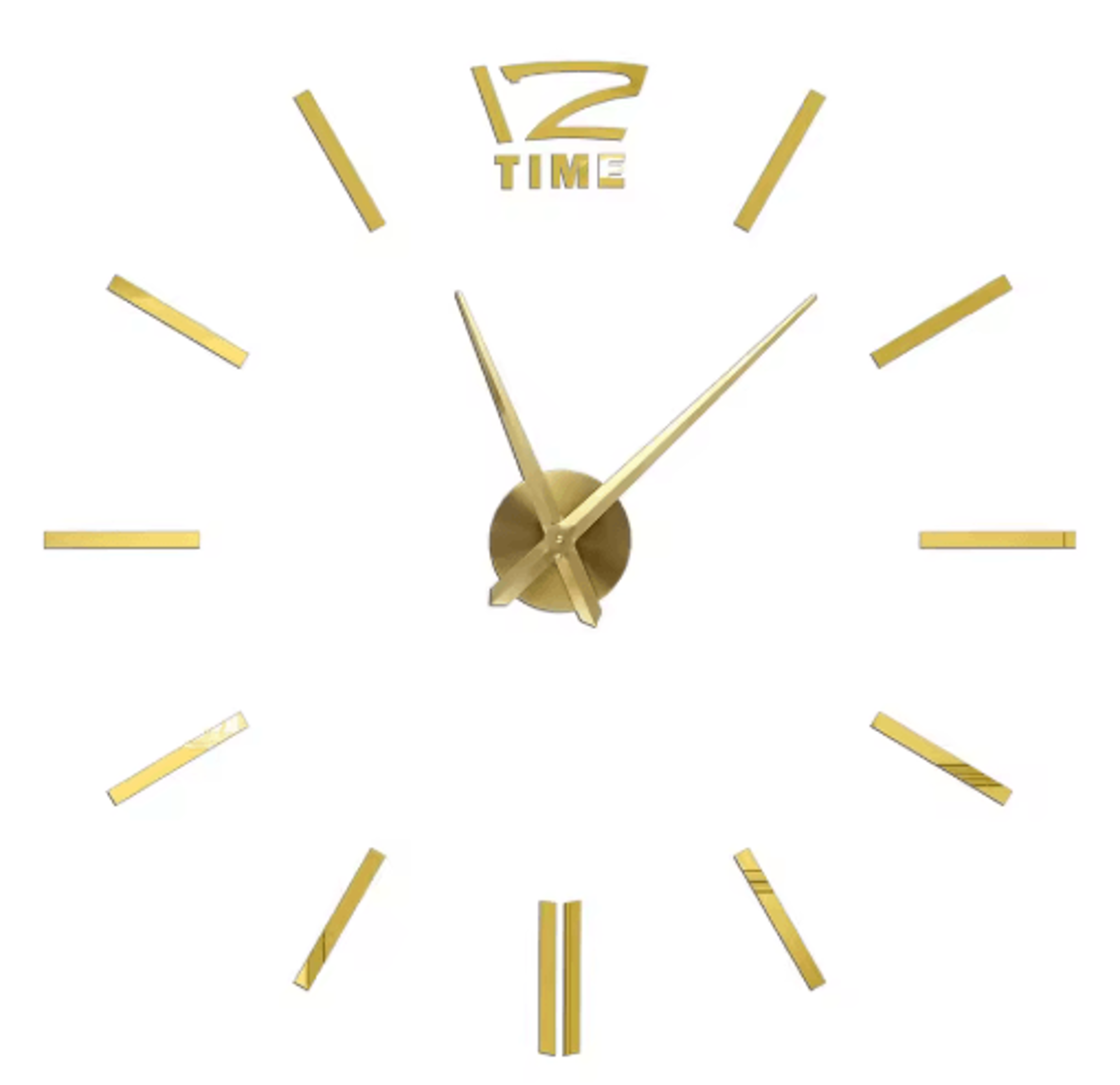 Large Roman Numeral Mirror Wall Clock  2D3D DIY Acrylic Quartz Clock 10