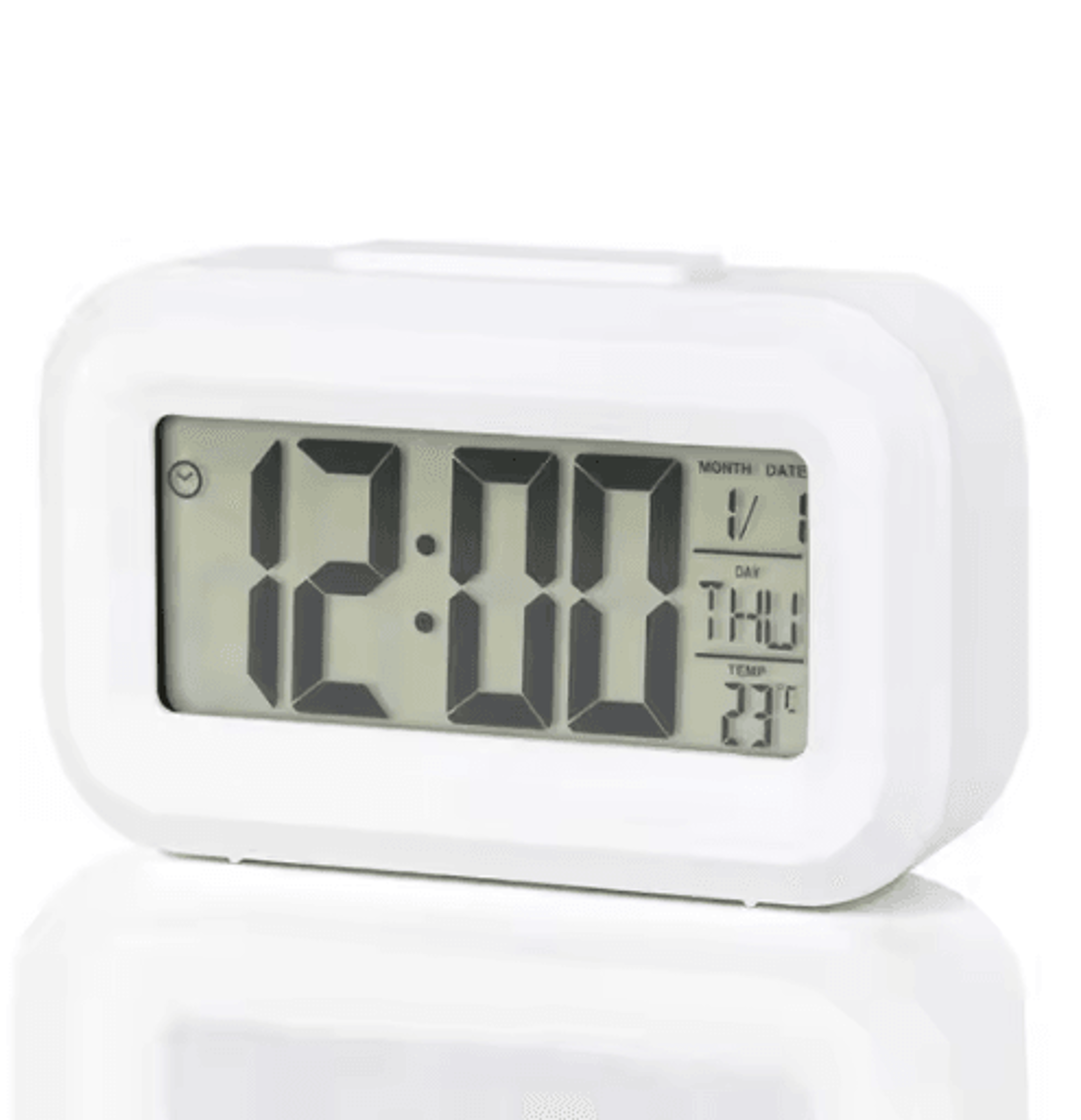 Mini Digital Snooze Alarm Clock  Temperature Date  Week Bedside Display 2