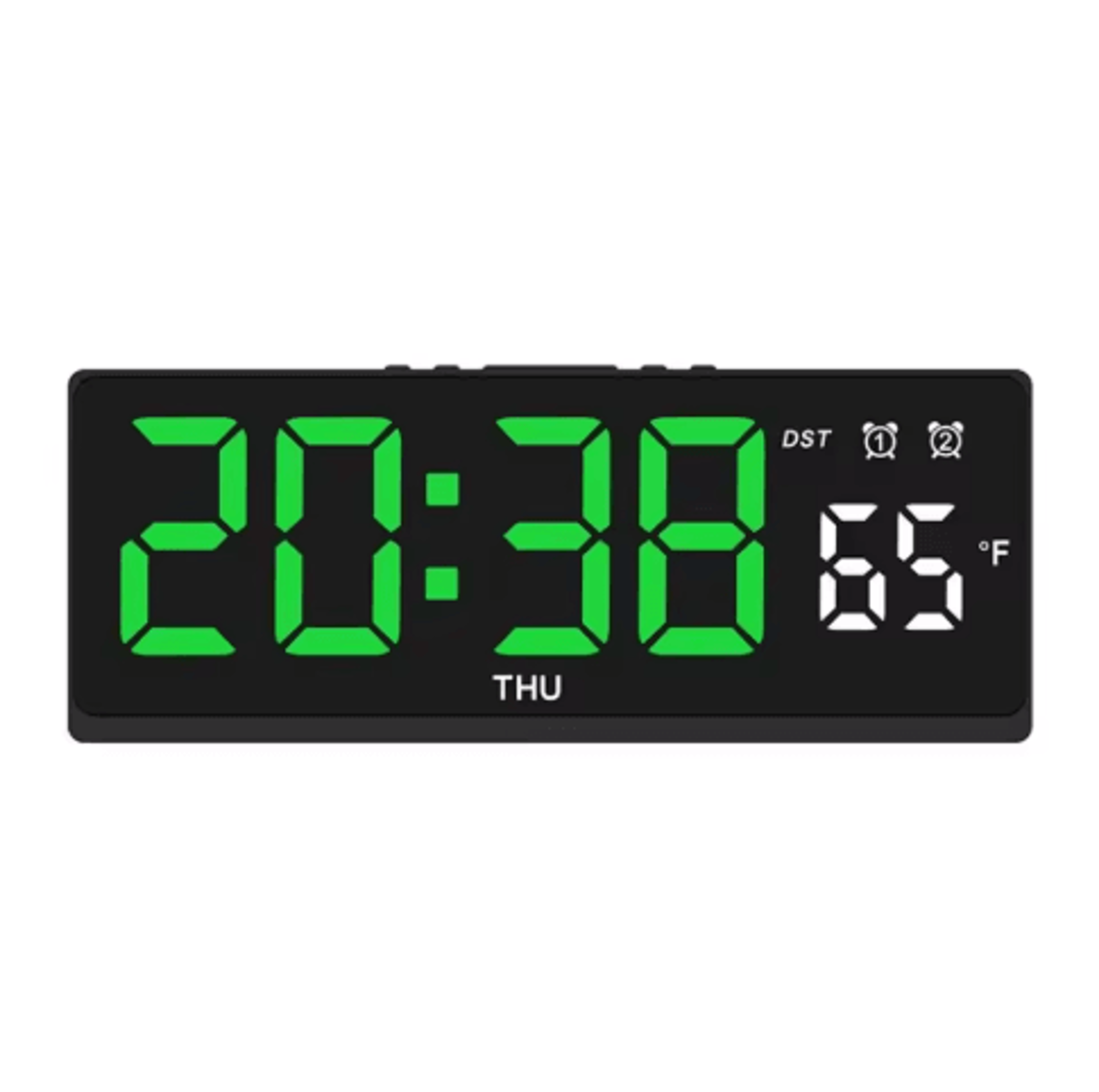 HouseShaped LED Alarm Clock  Dimmable Night Light With Date  Week Display 4