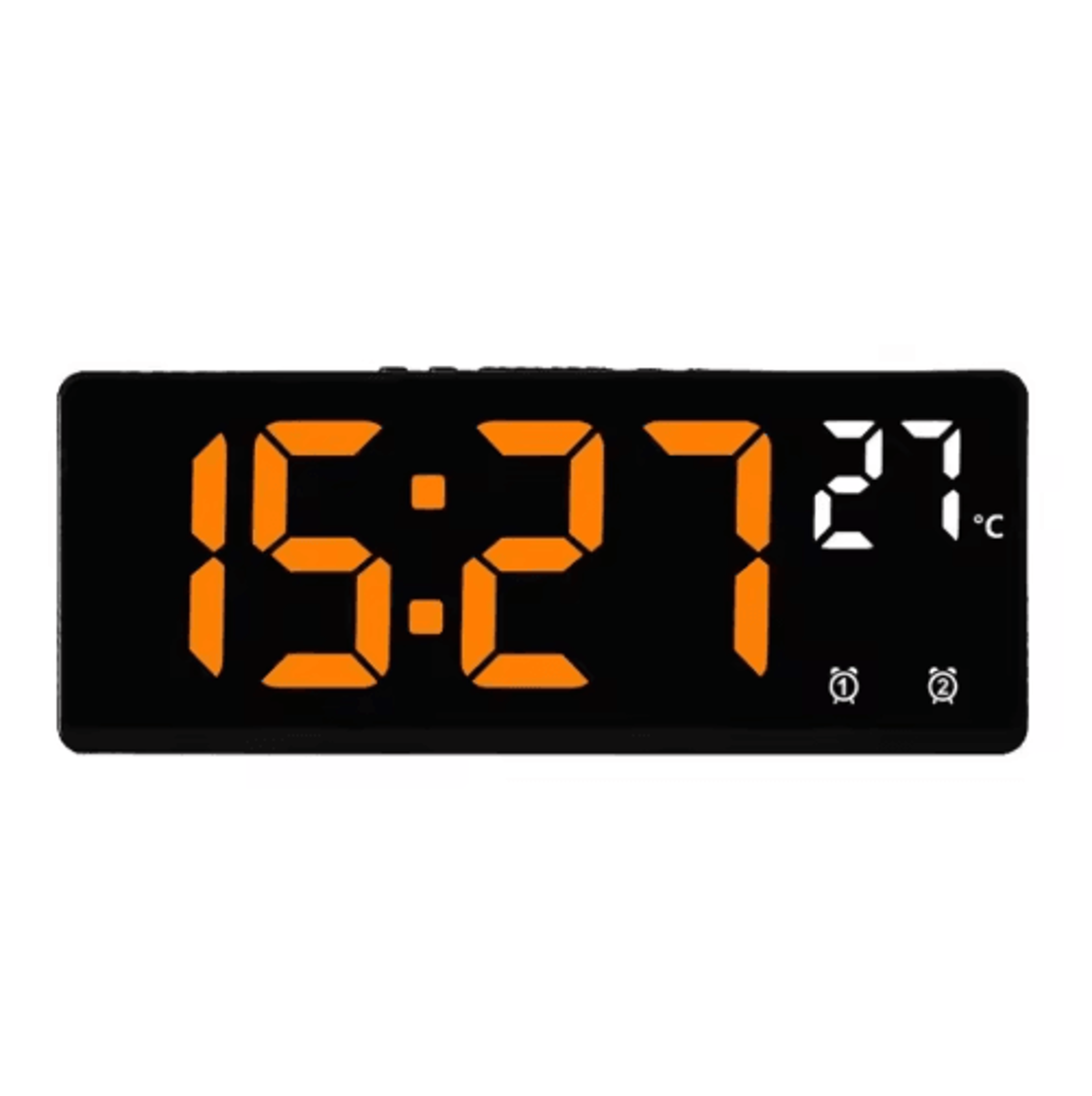 HouseShaped LED Alarm Clock  Dimmable Night Light With Date  Week Display 12