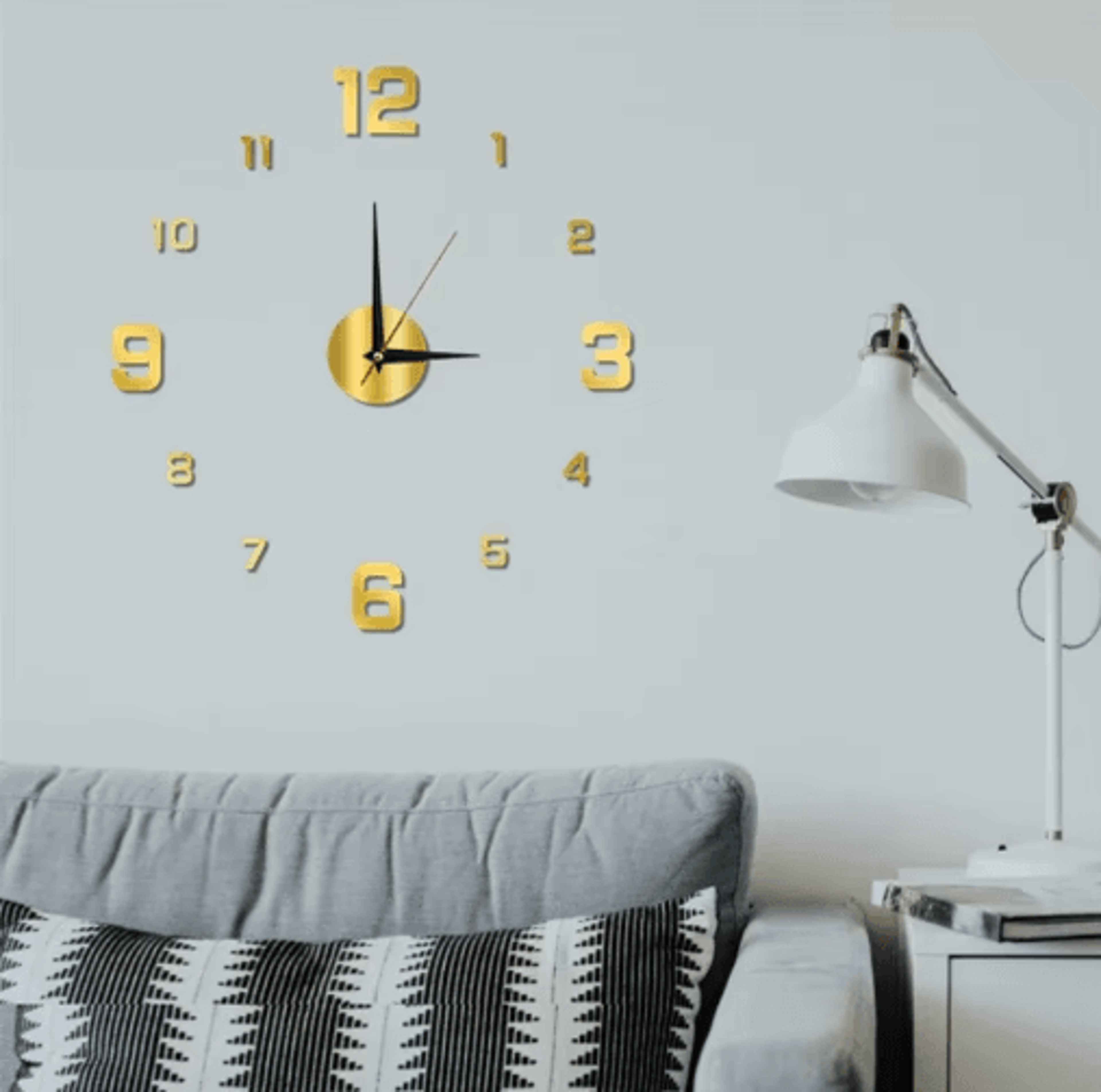 3D Luminous DIY Wall Clock  Frameless Acrylic Clock Stickers For Modern Decor 6