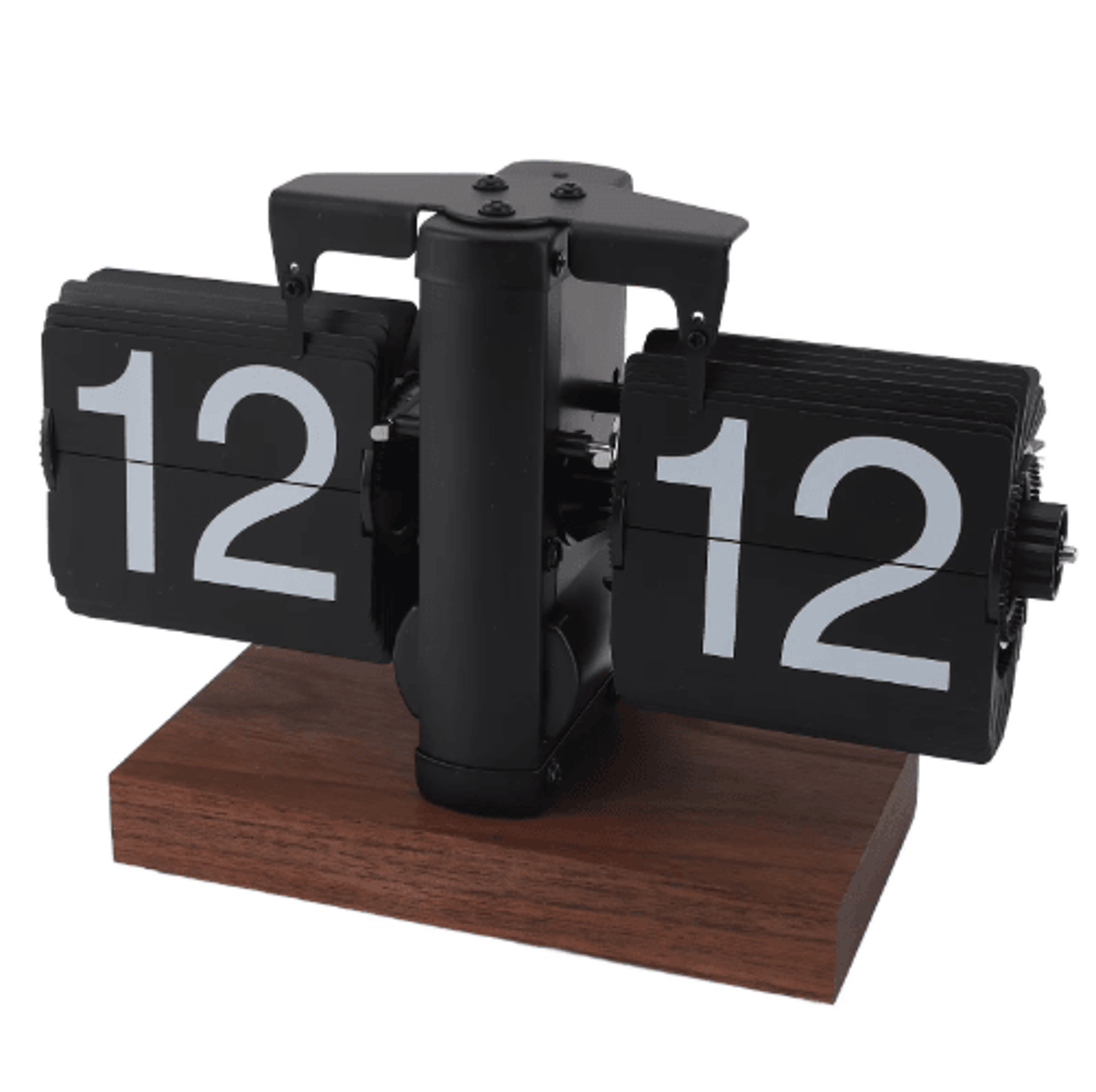vintage auto desk clock – large number 24-hour display with adjustable base
