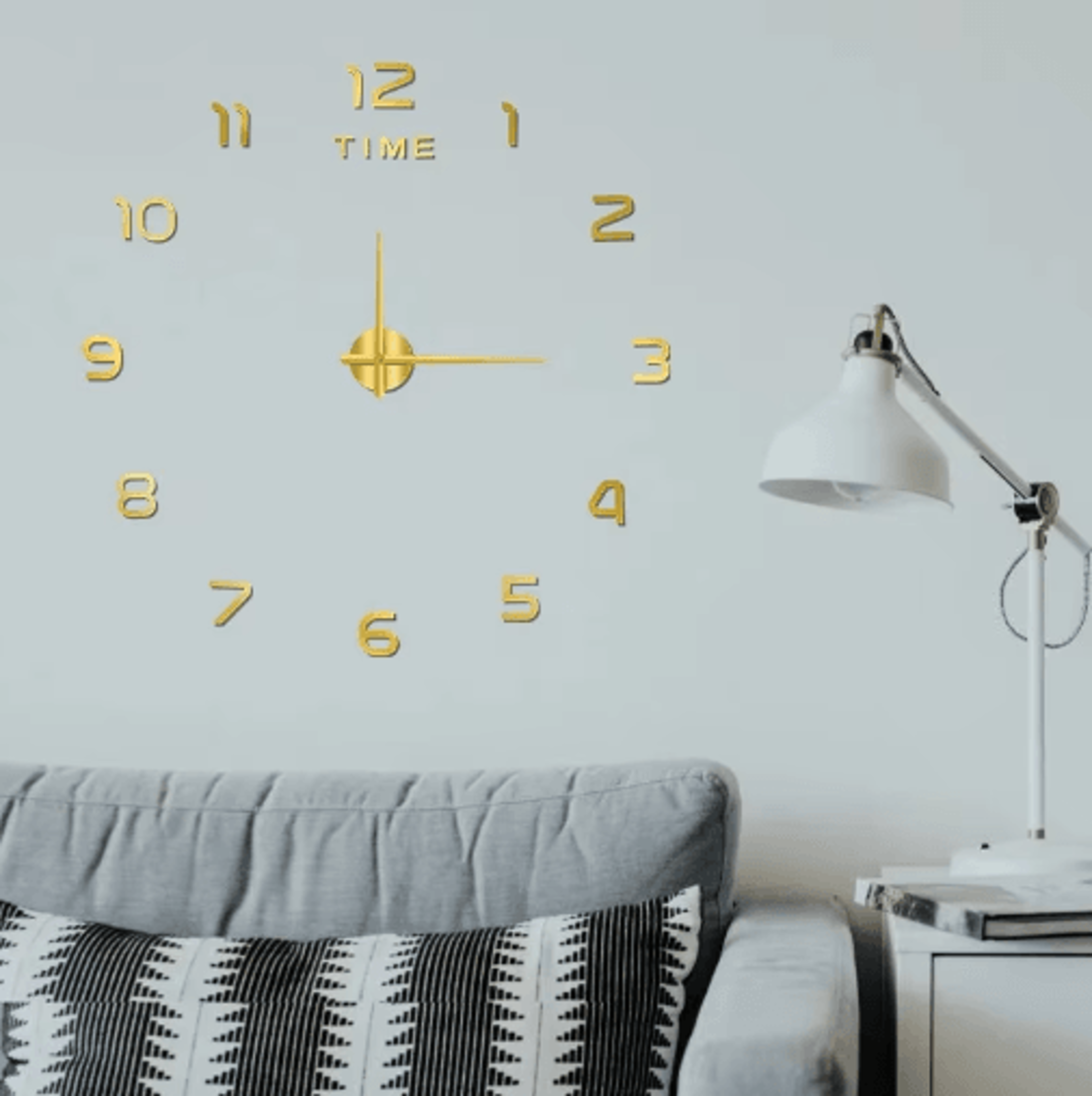 Luminous Wall Clock Stickers  Removable Modern DIY Clock Decor 9