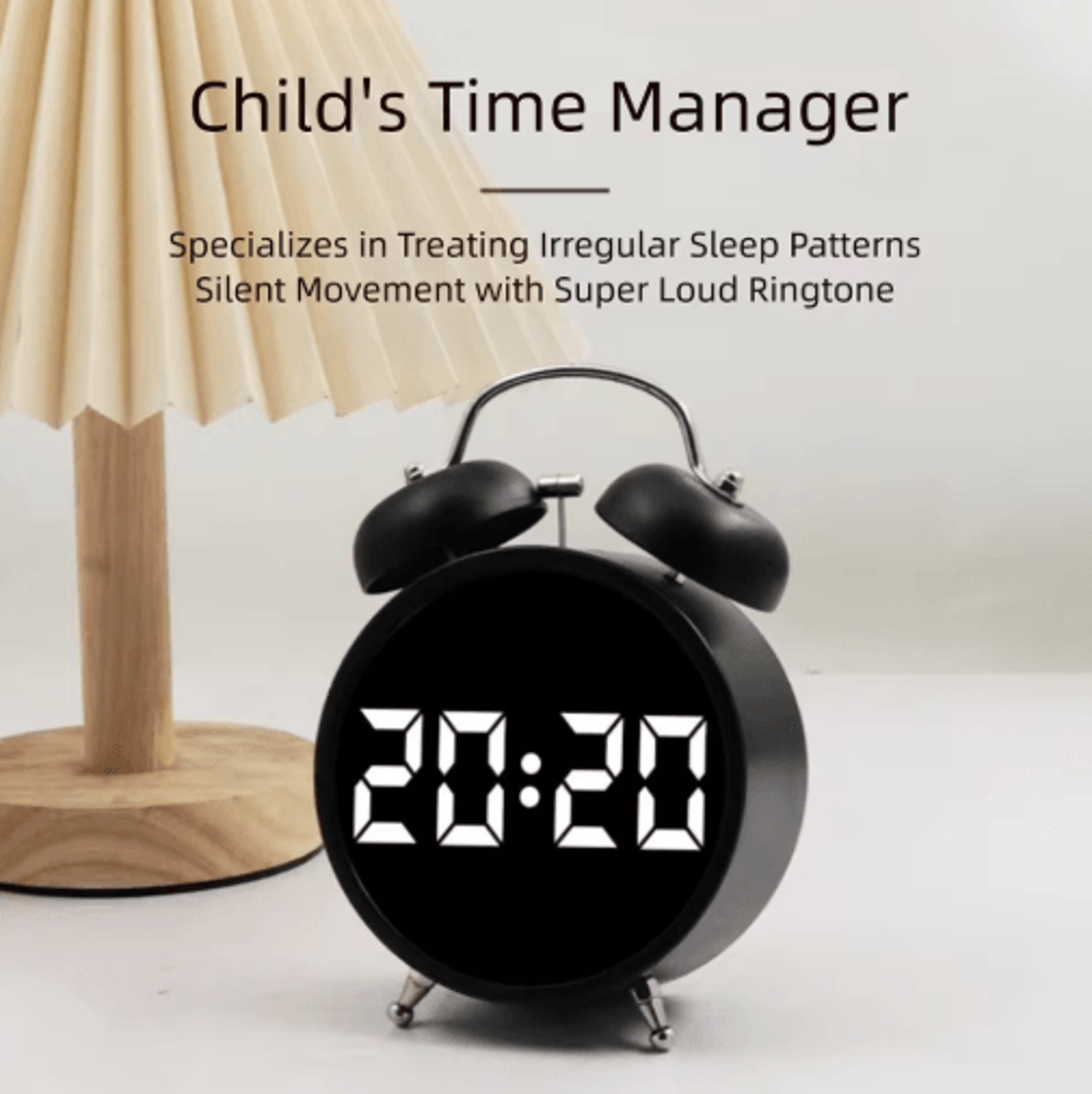 extra large led alarm clock – easy-read number display with sound alarm