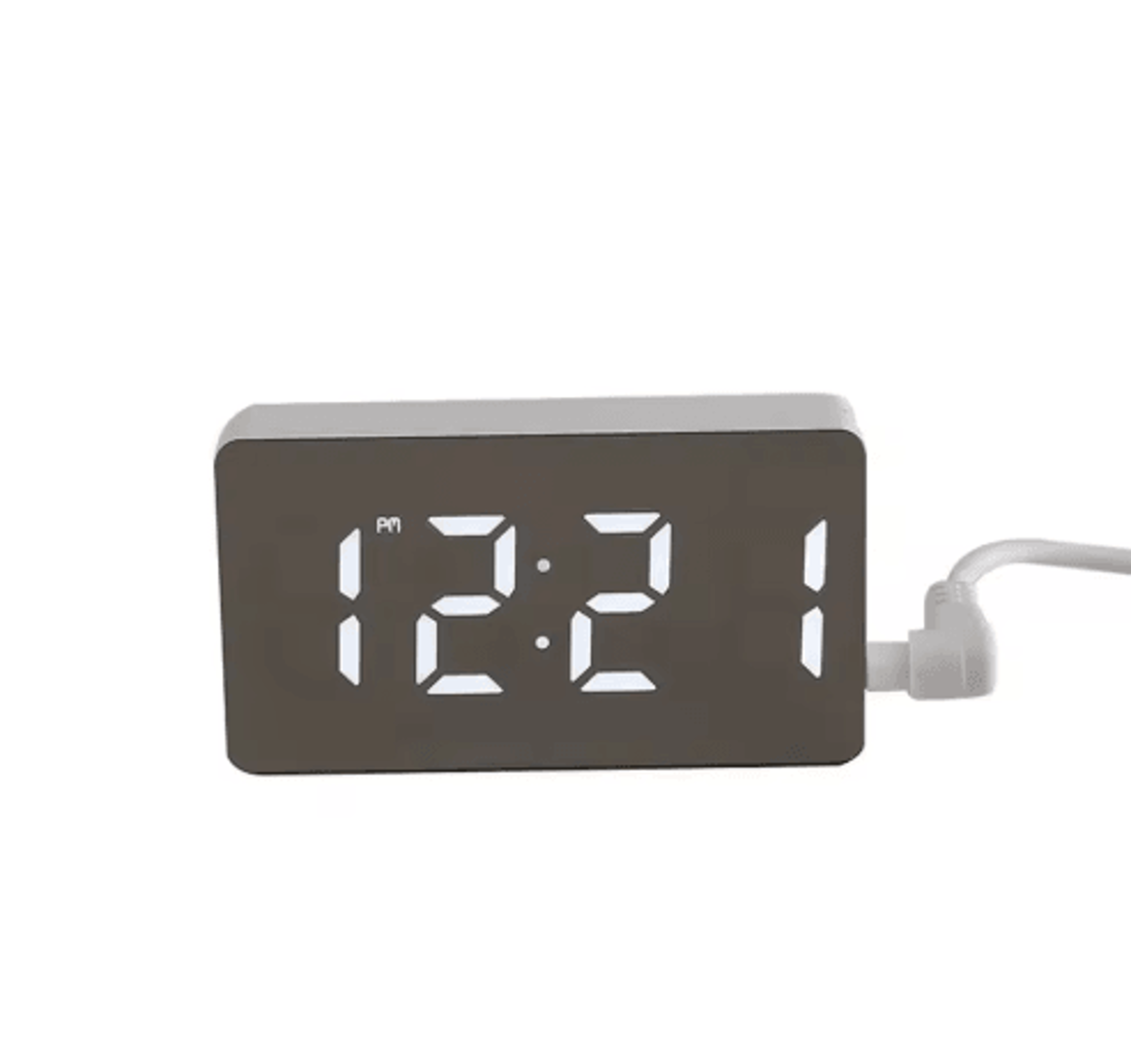Mini LED Mirror Alarm Clock  Compact Digital Desk Clock For Bedroom Decor 2