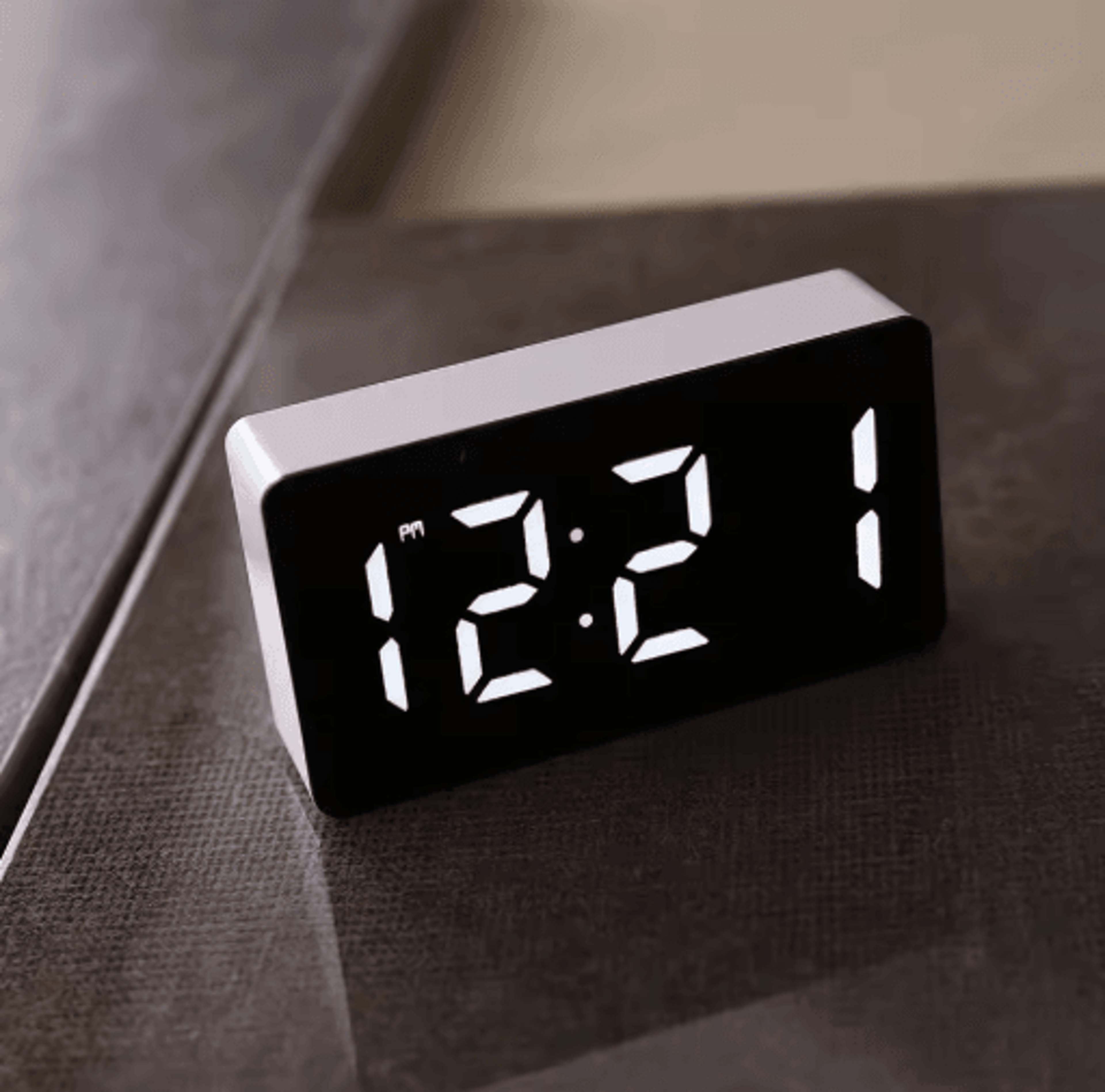 Mini LED Mirror Alarm Clock  Compact Digital Desk Clock For Bedroom Decor 6