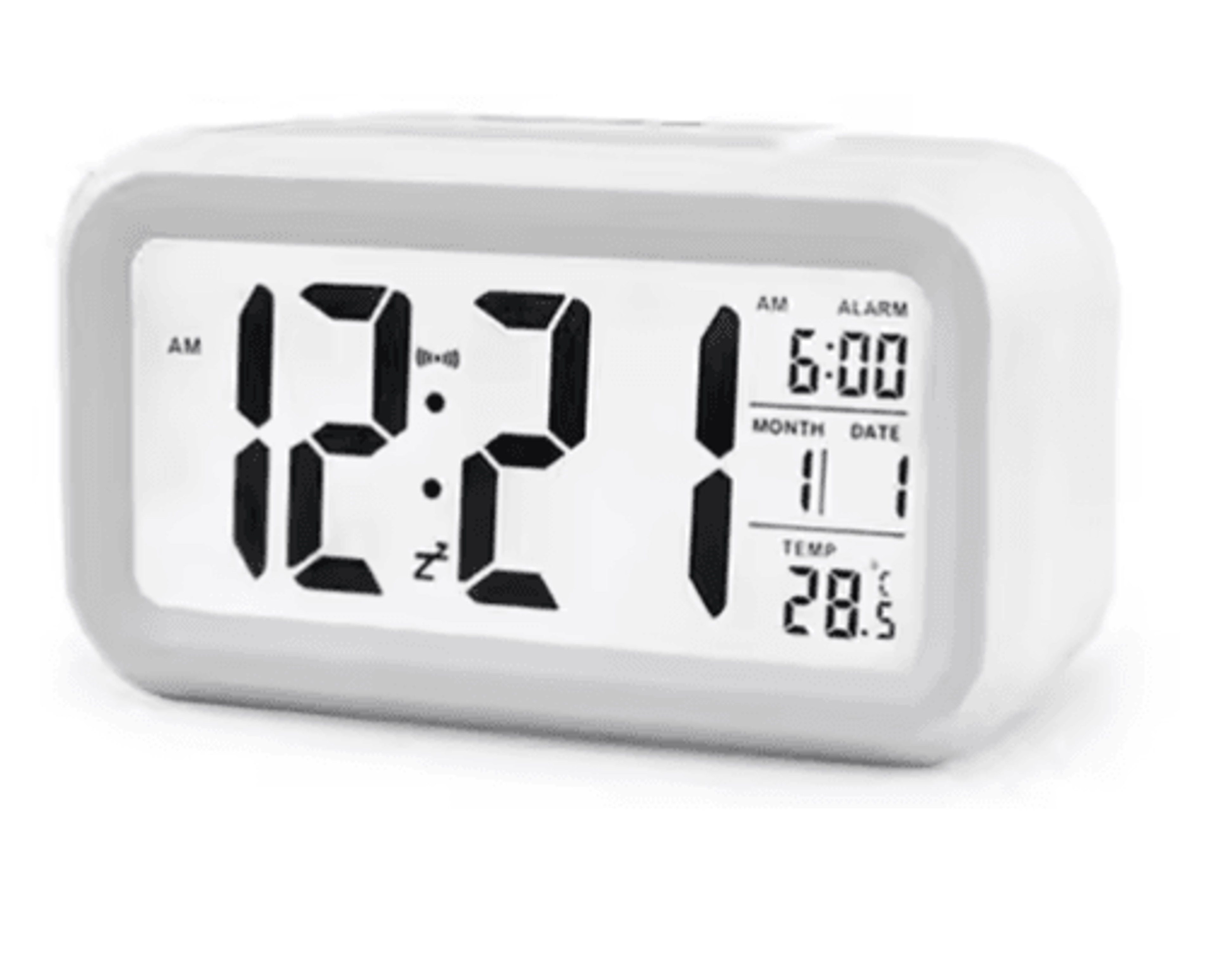 LED Digital Alarm Clock  Backlit Desk Clock With Snooze  Calendar 4