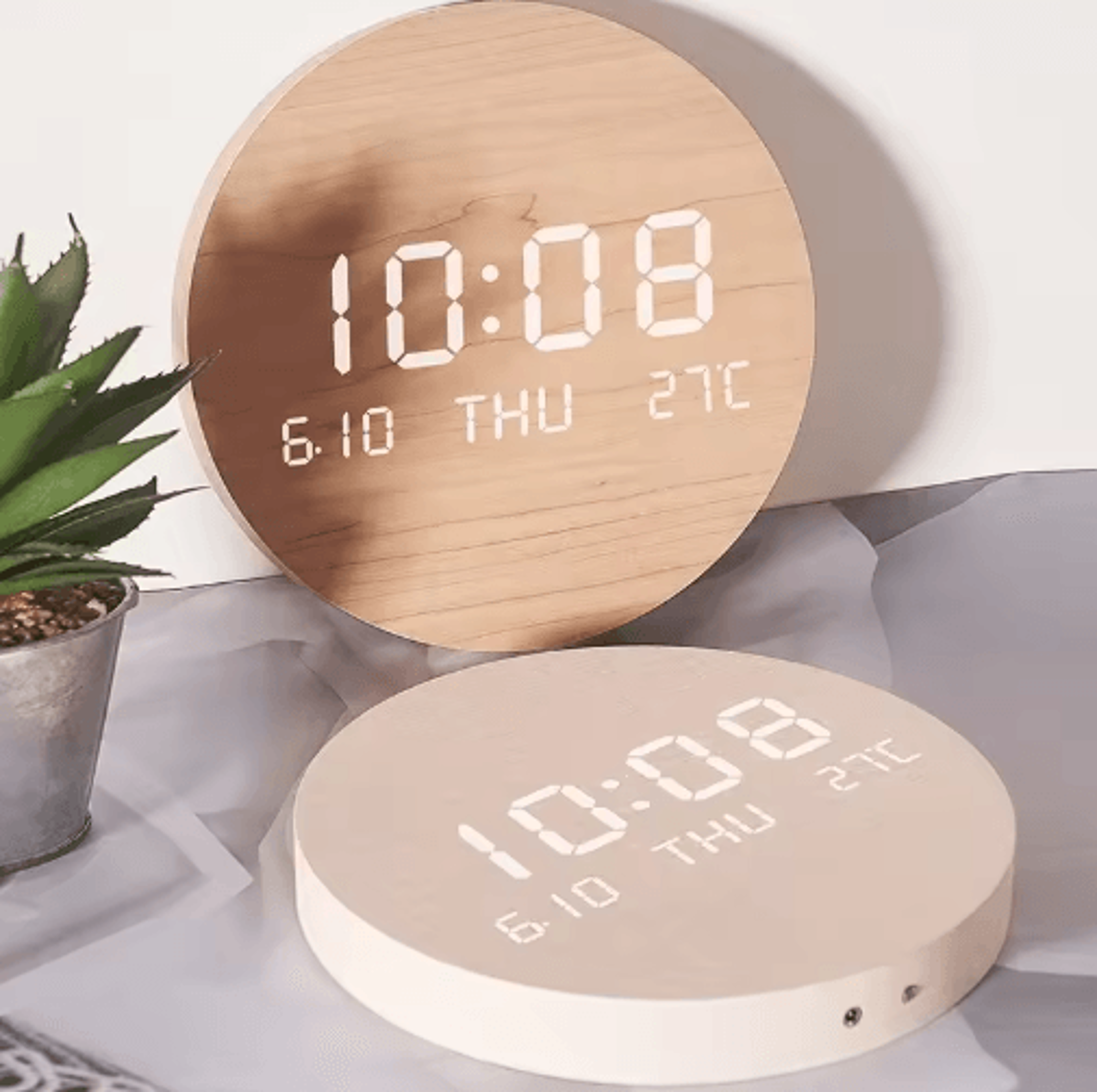 led digital wall clock – temperature, date & time multifunction display