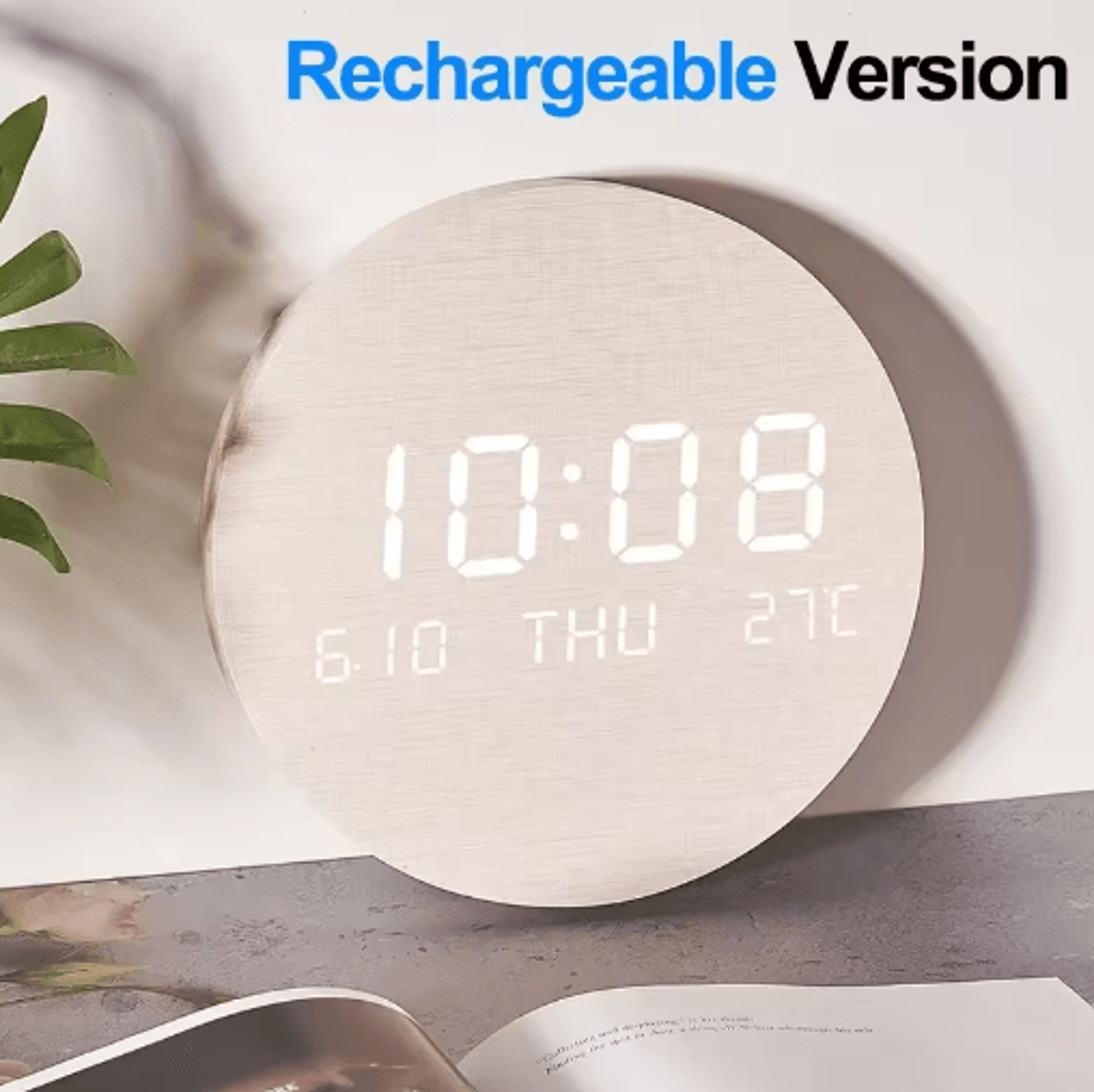 LED Digital Wall Clock  Temperature Date  Time Multifunction Display 3