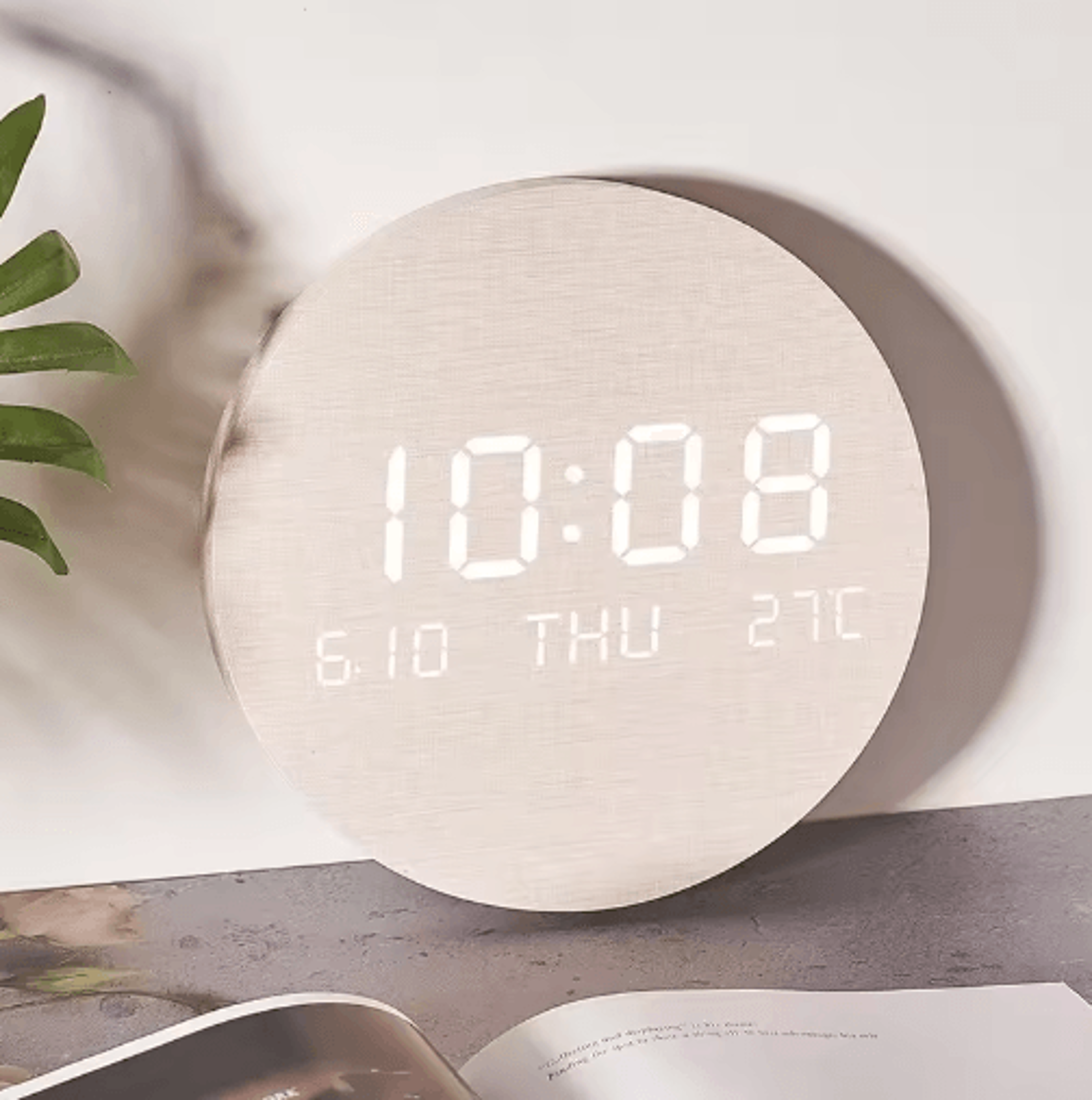 LED Digital Wall Clock  Temperature Date  Time Multifunction Display 6