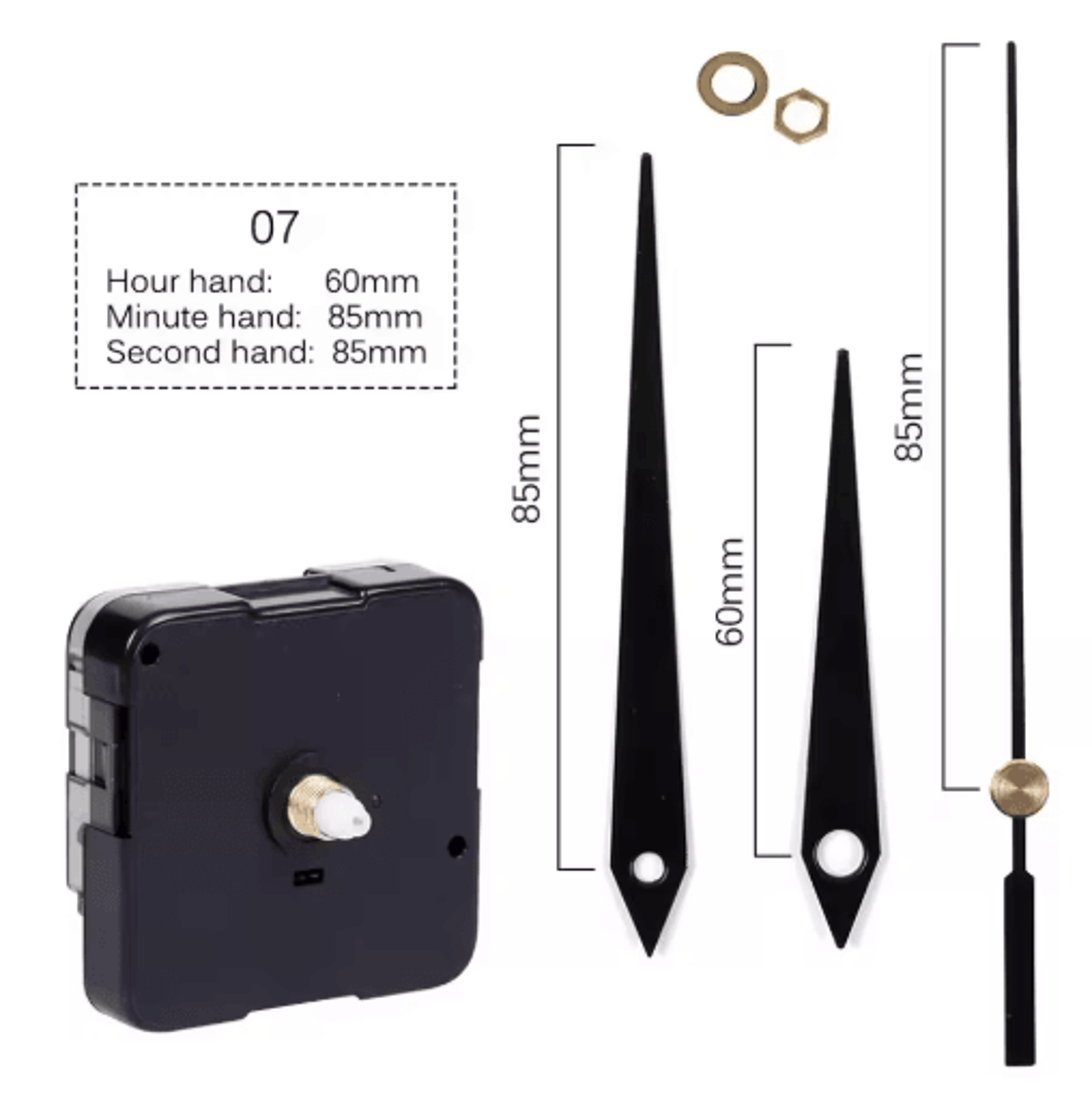 Silent Quartz Clock Mechanism  DIY Wall Clock Movement Replacement Part 12