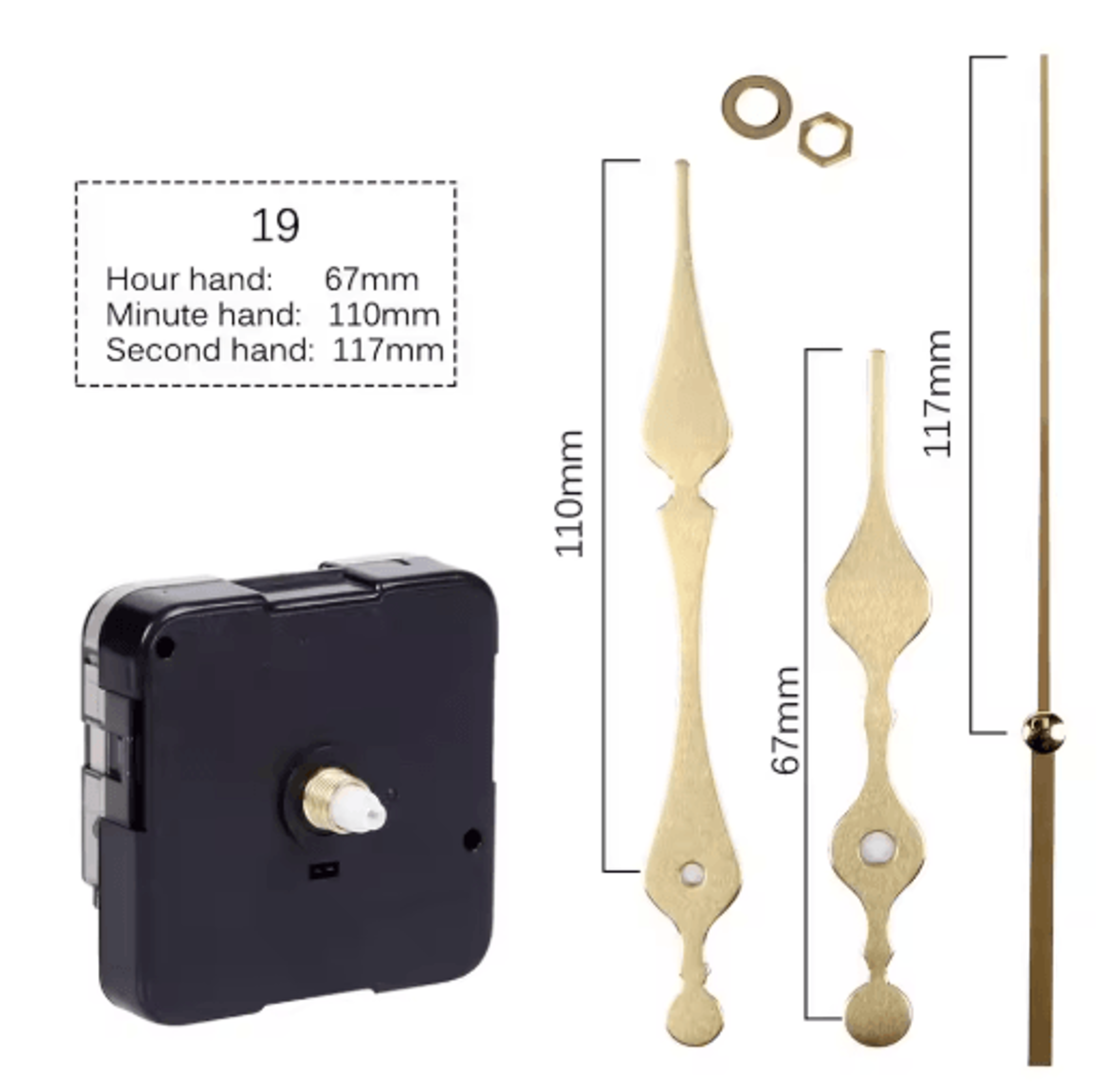 Silent Quartz Clock Mechanism  DIY Wall Clock Movement Replacement Part 5