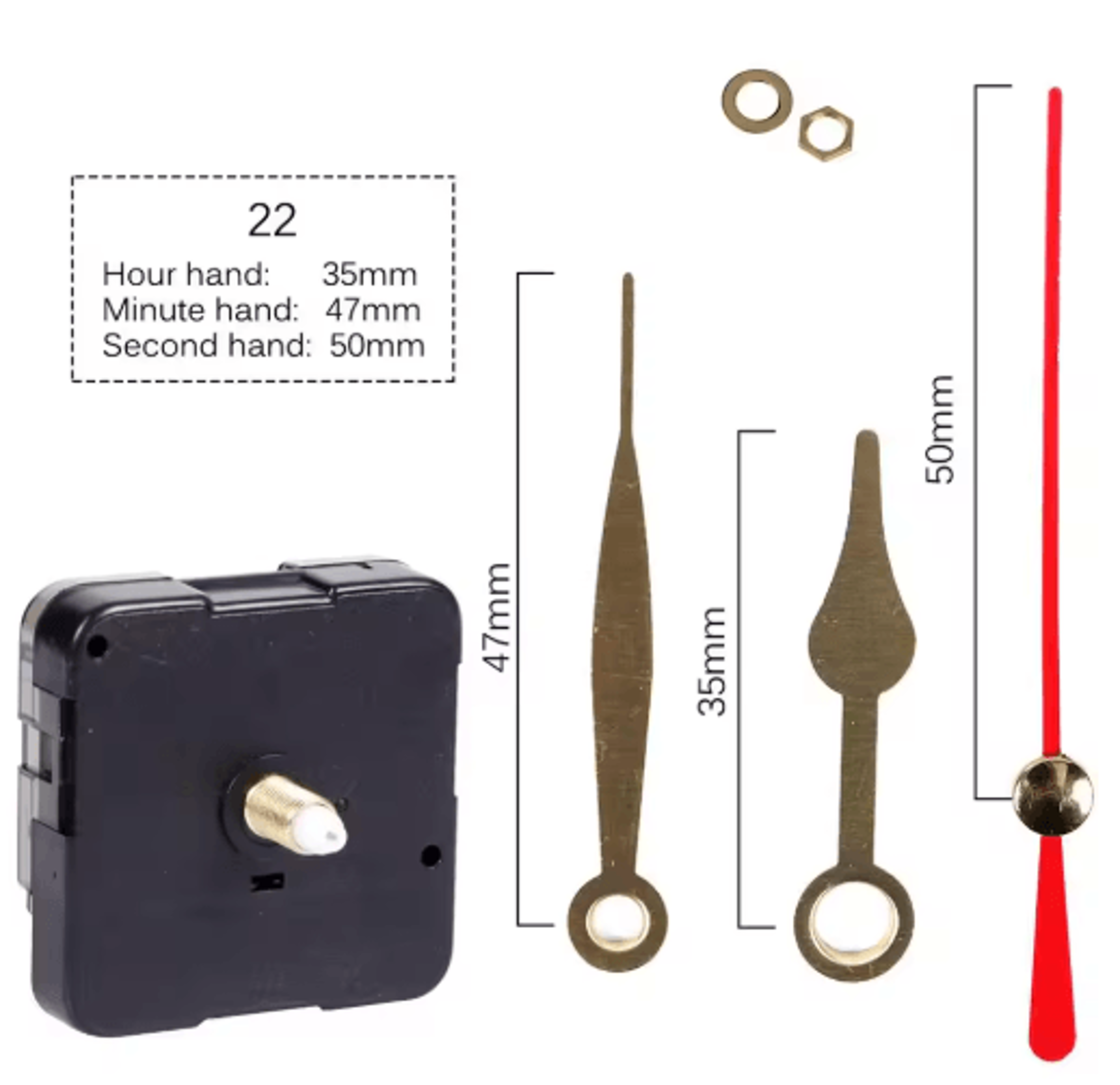 Silent Quartz Clock Mechanism  DIY Wall Clock Movement Replacement Part 13