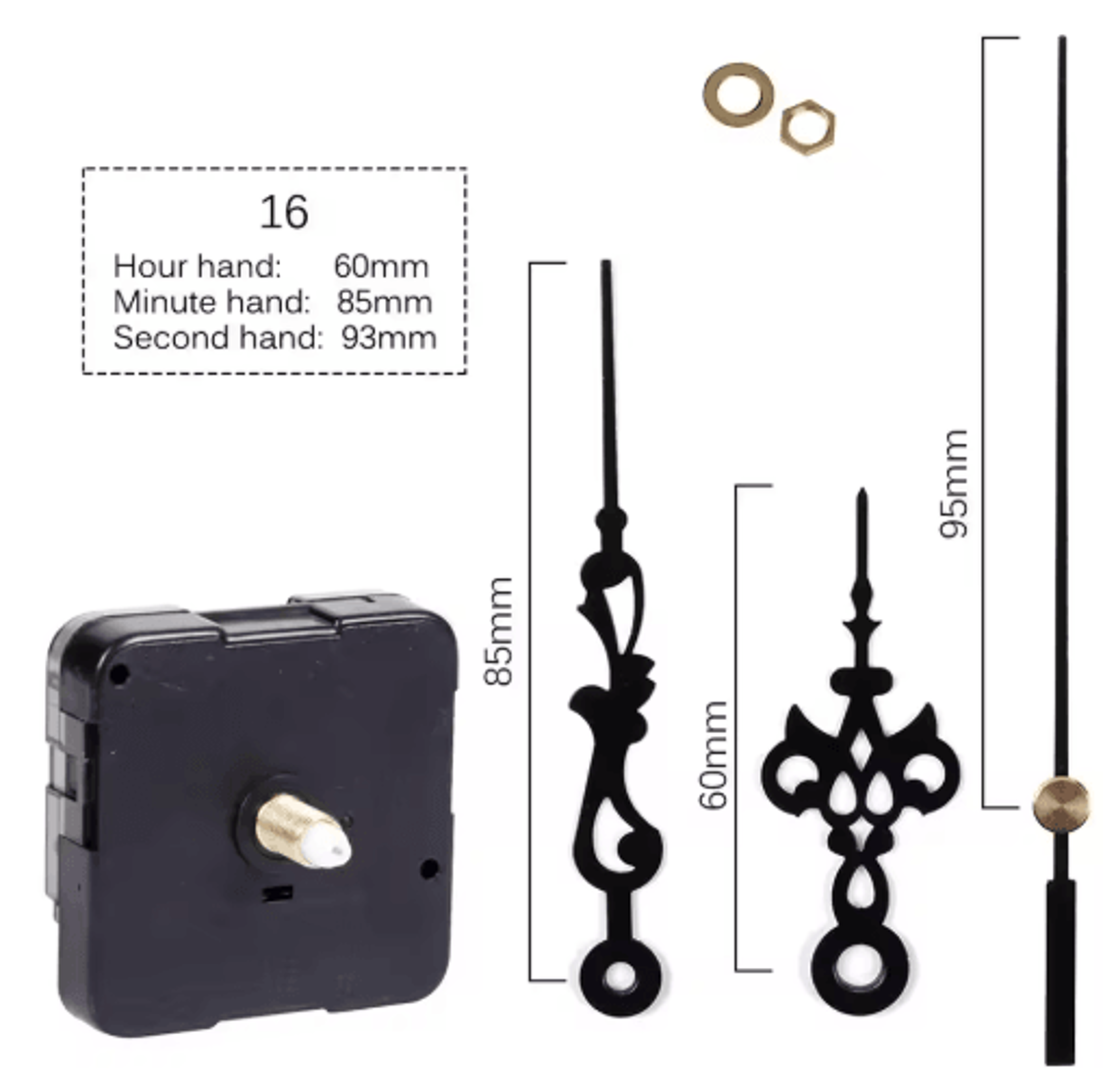 Silent Quartz Clock Mechanism  DIY Wall Clock Movement Replacement Part 22