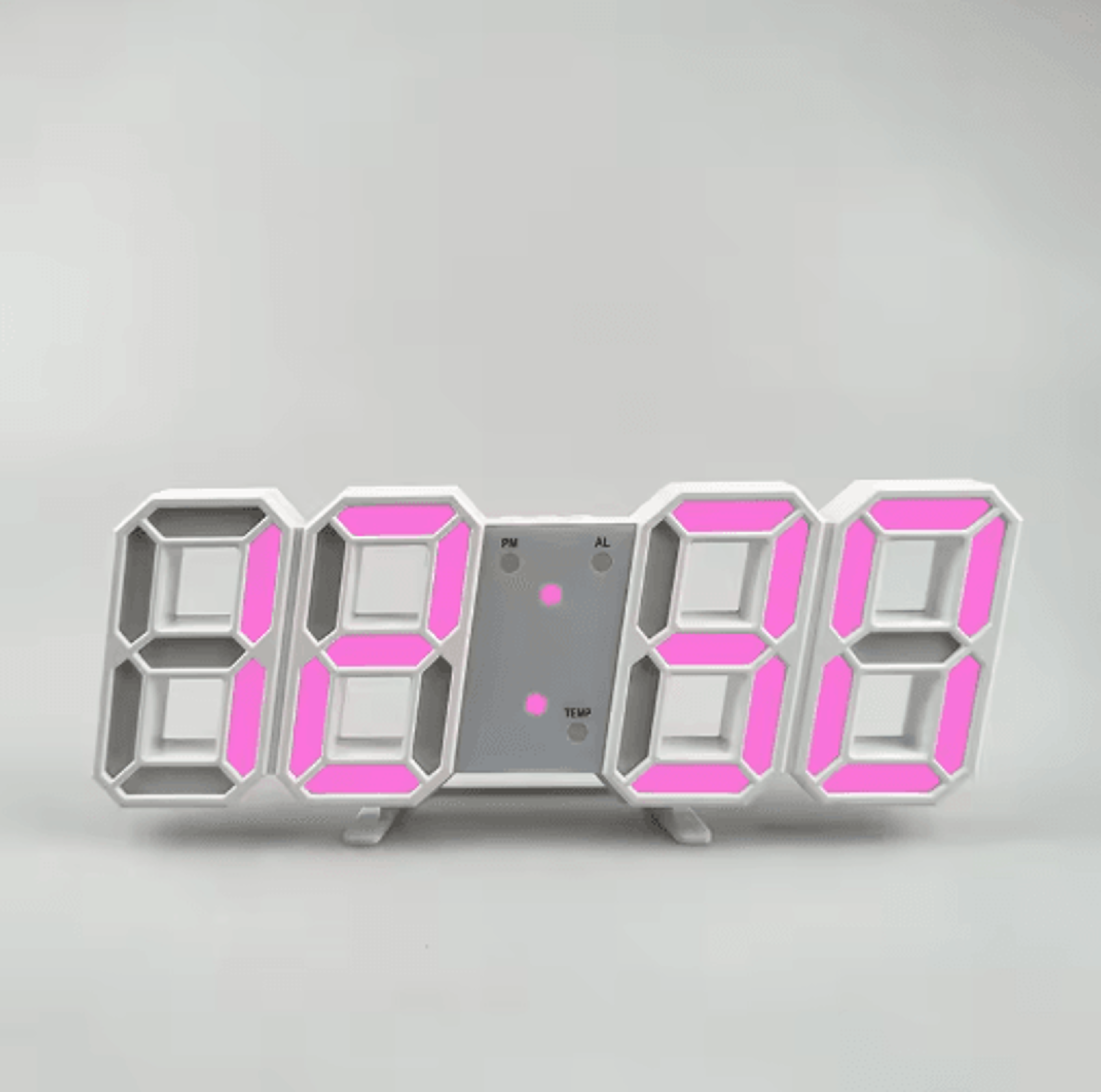 3D LED Digital Alarm Clock  Wall  Desk Clock With Temperature Display 2