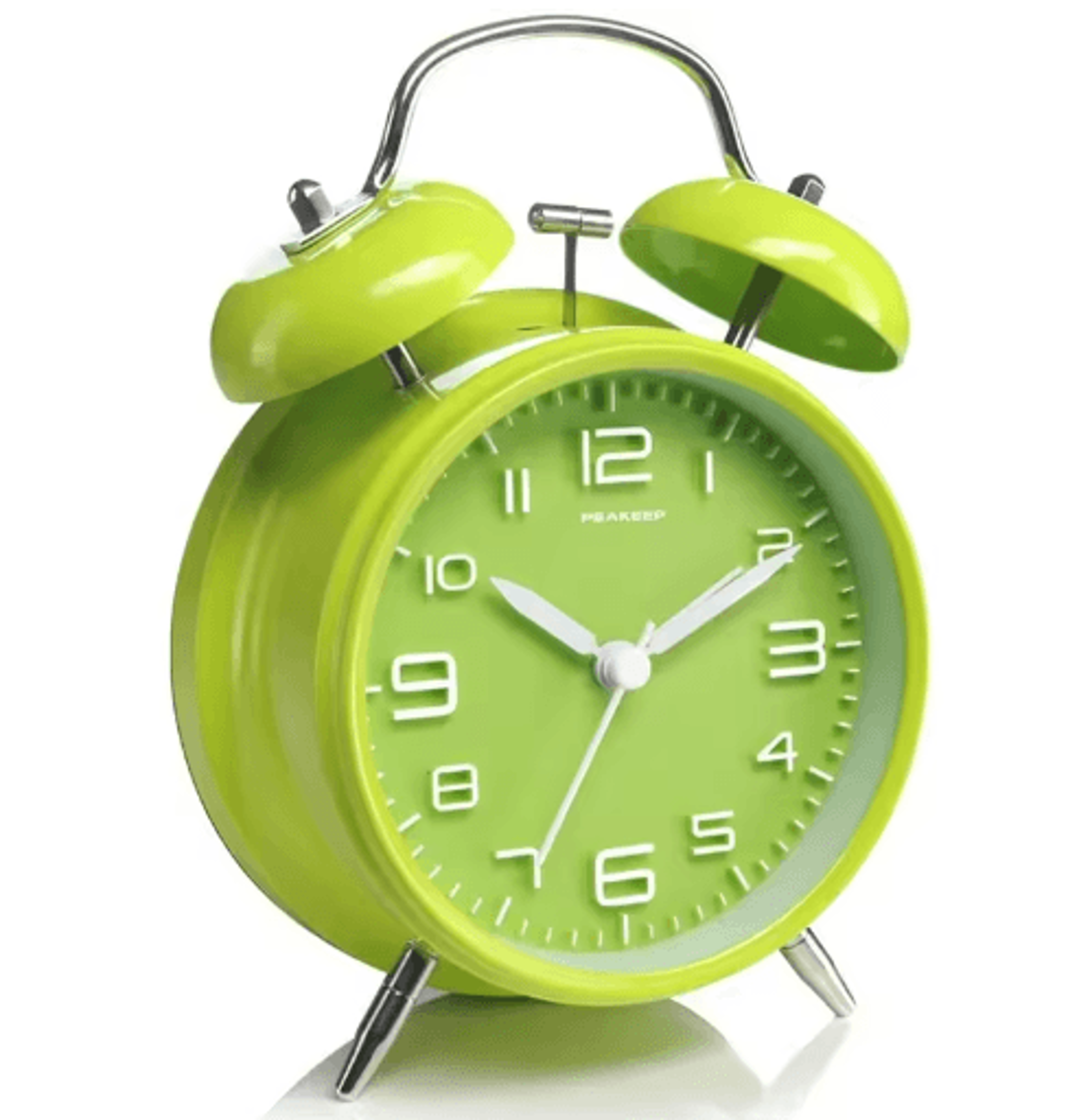 4Inch Twin Bell Alarm Clock  Loud Metal Desk Clock With Backlight 2