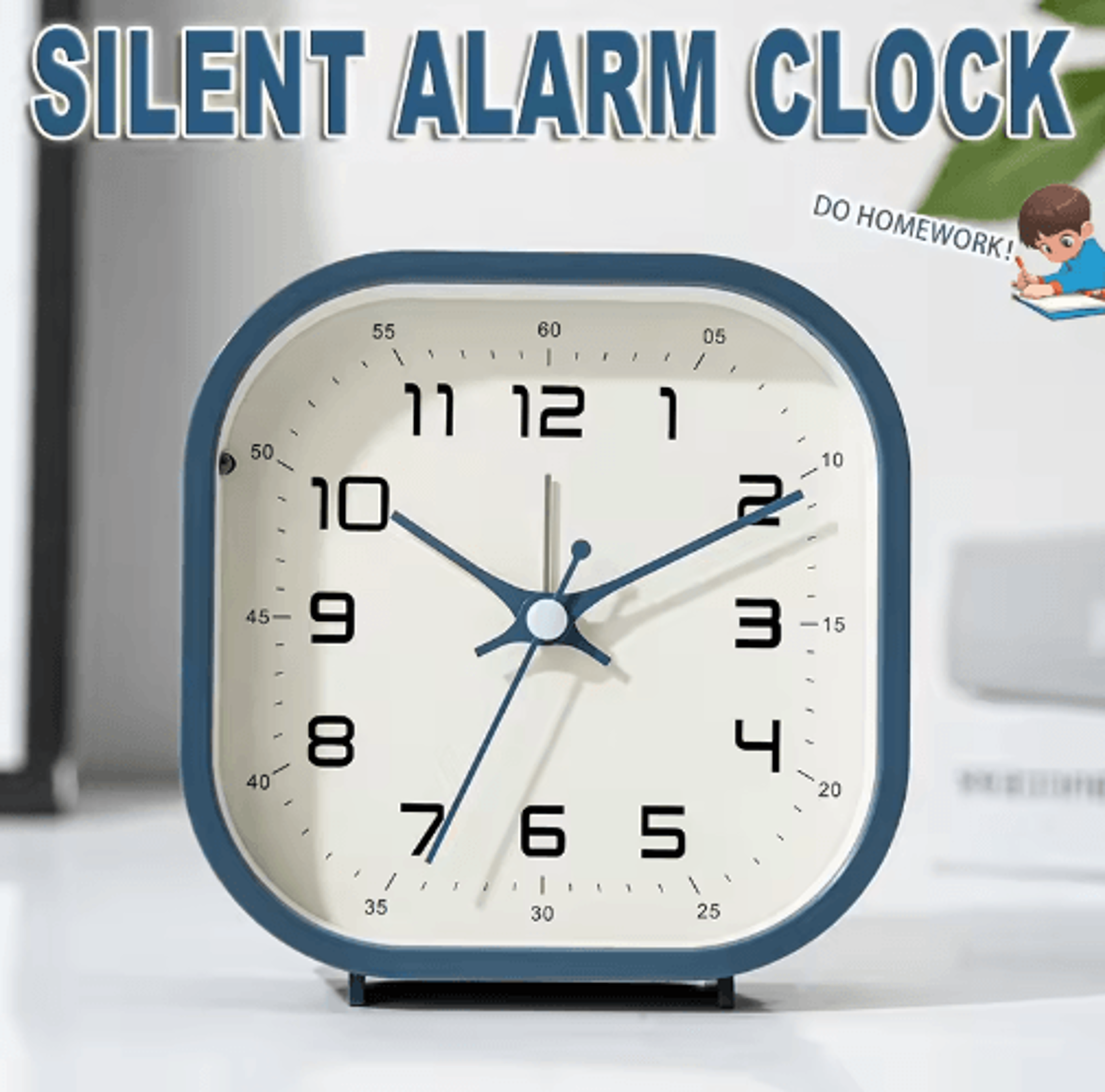 childrens silent digital alarm clock large display modern desk clock
