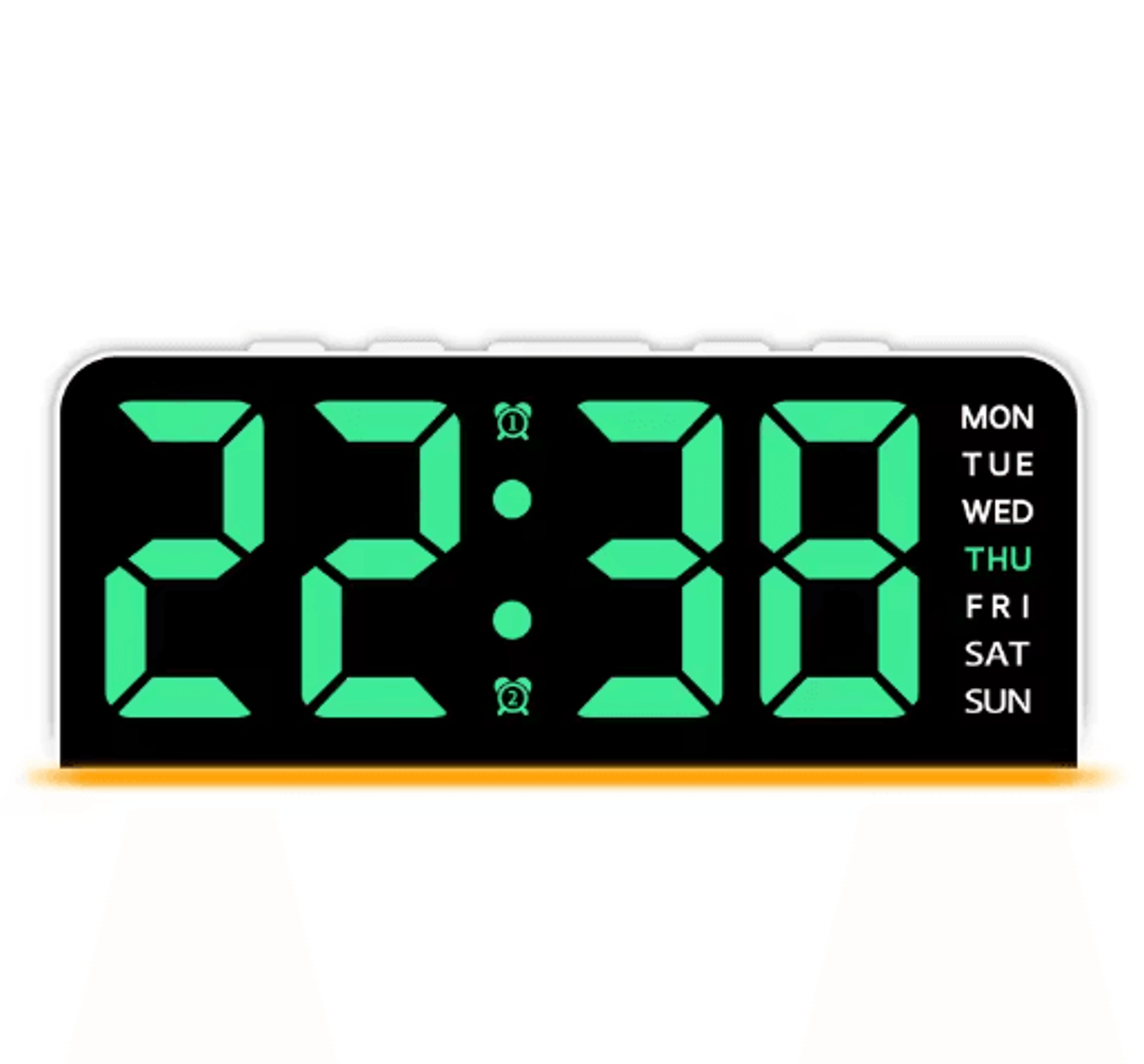 USB Digital Alarm Clock  Mood Light Dual Alarms  Temperature Display 3