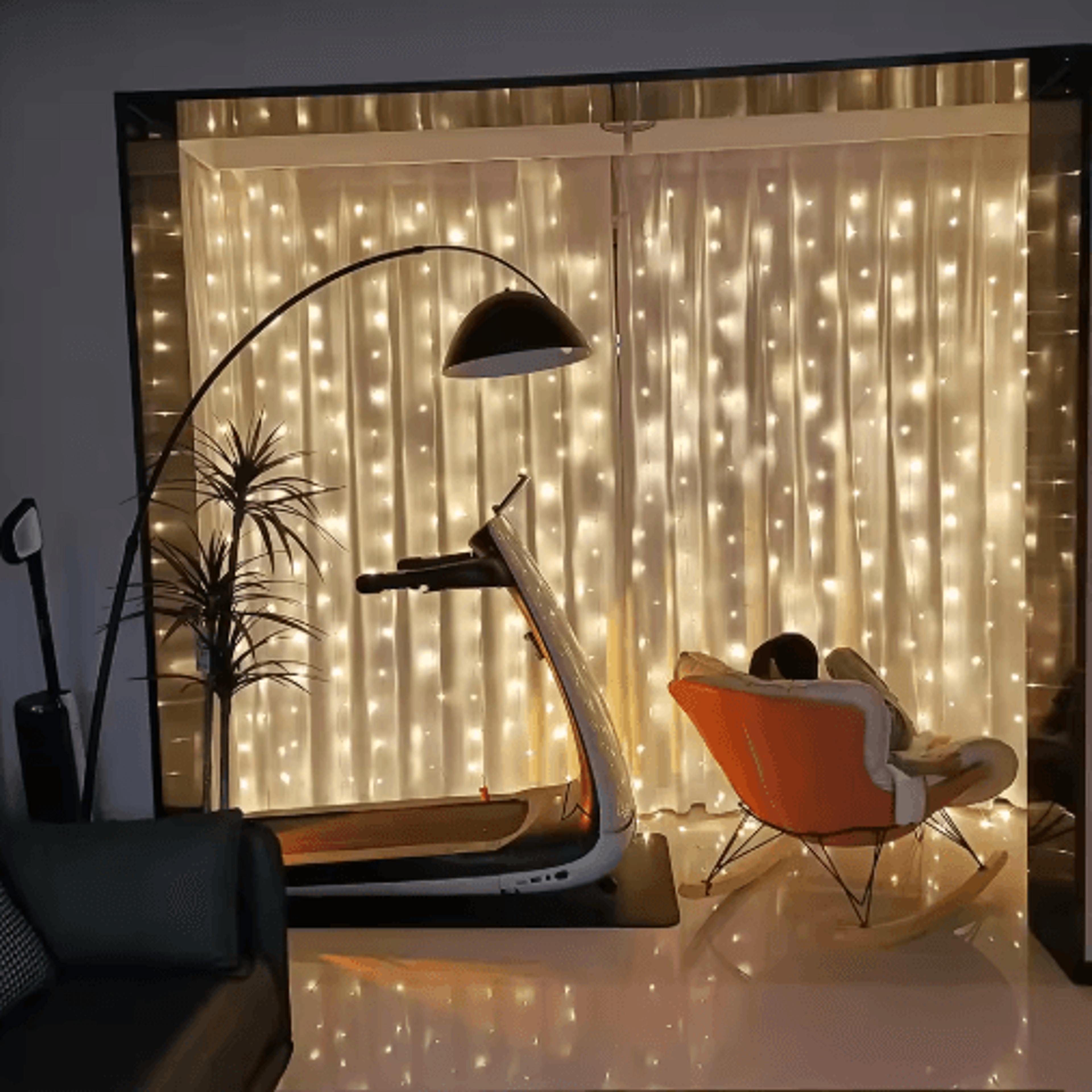 usb led window curtain lights – 8-mode remote fairy string lights