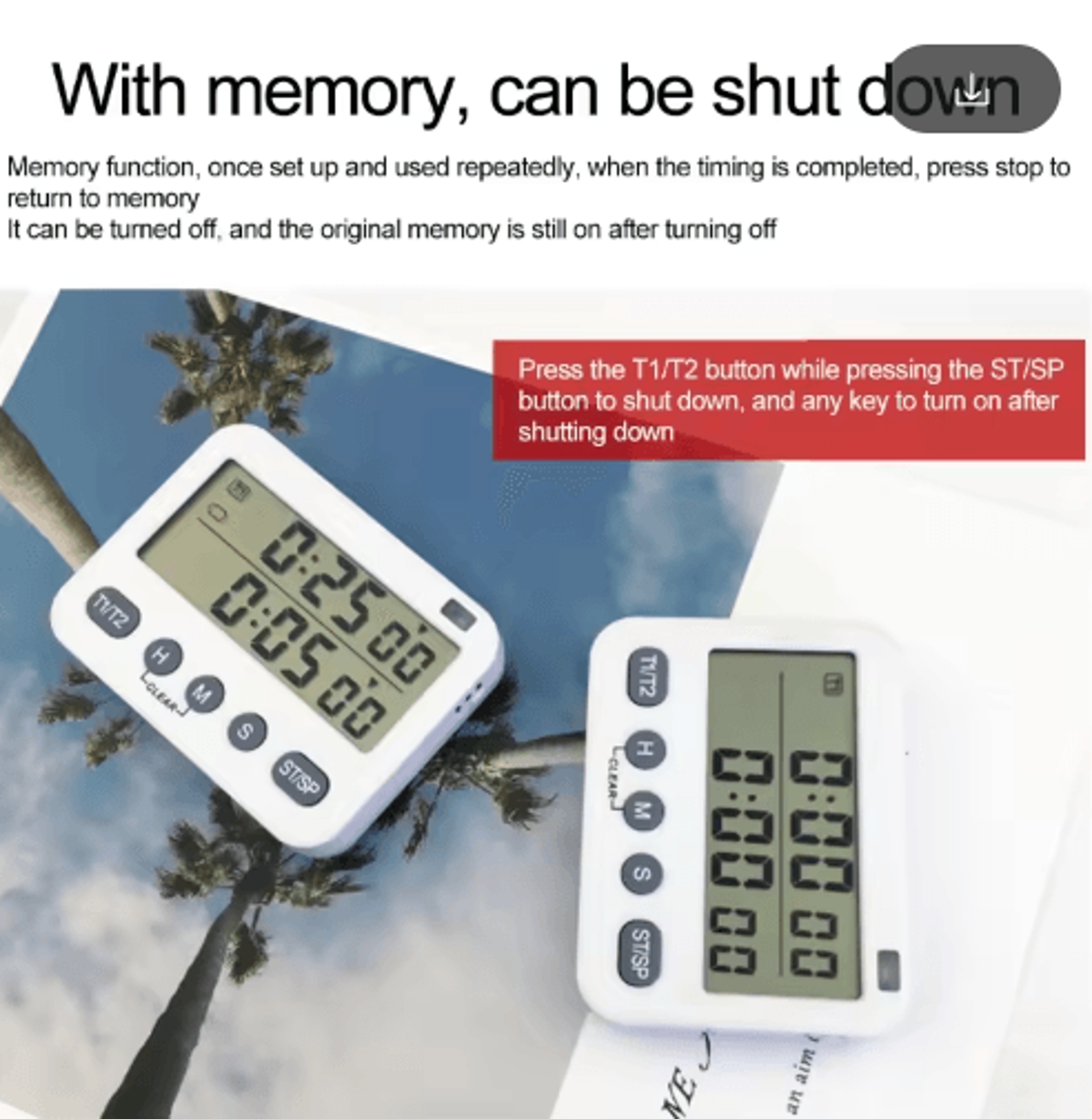 kxre dual digital kitchen timer – magnetic countdown cooking timer