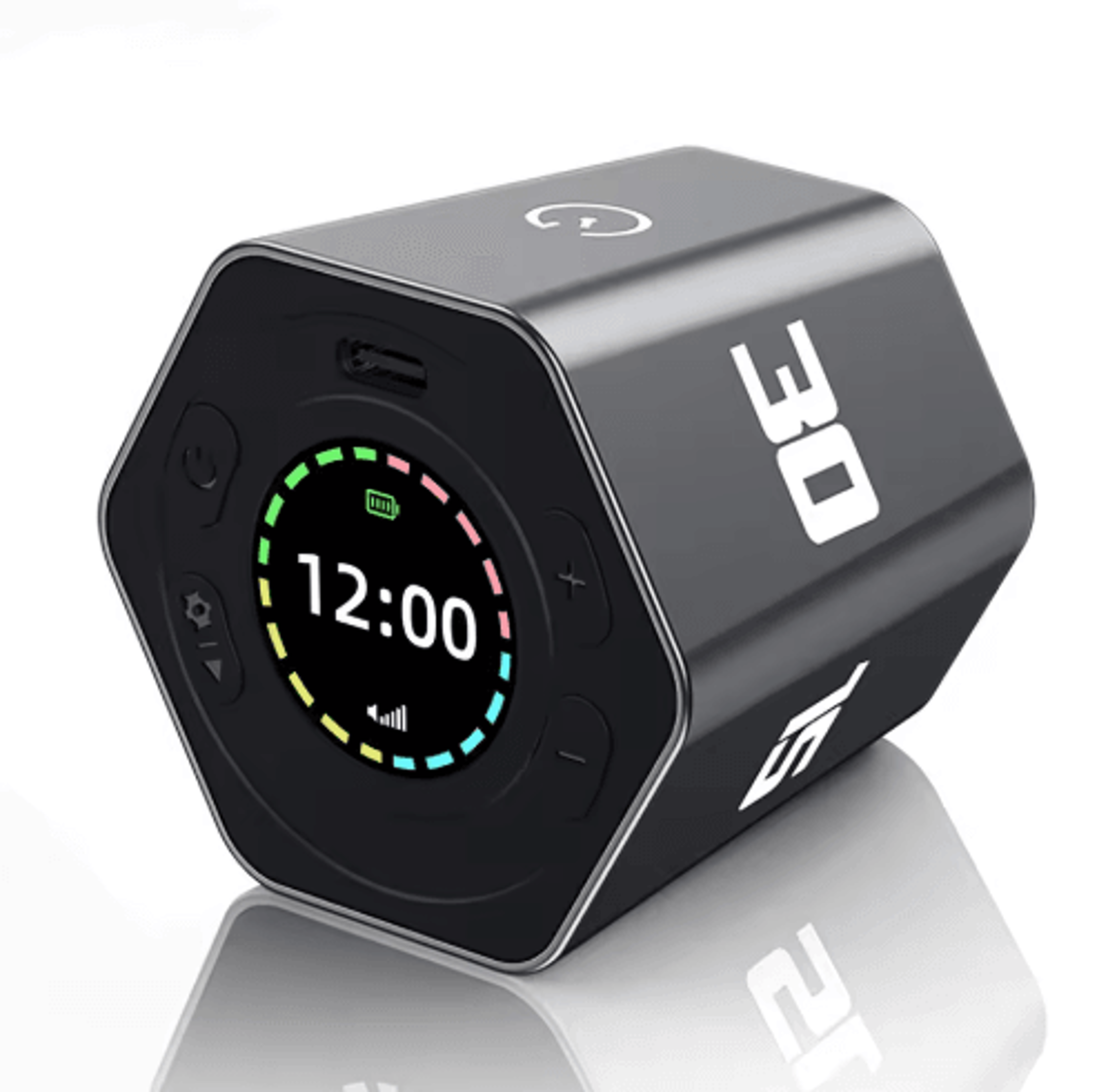 hexagon flip led timer – mute countdown & long reminder