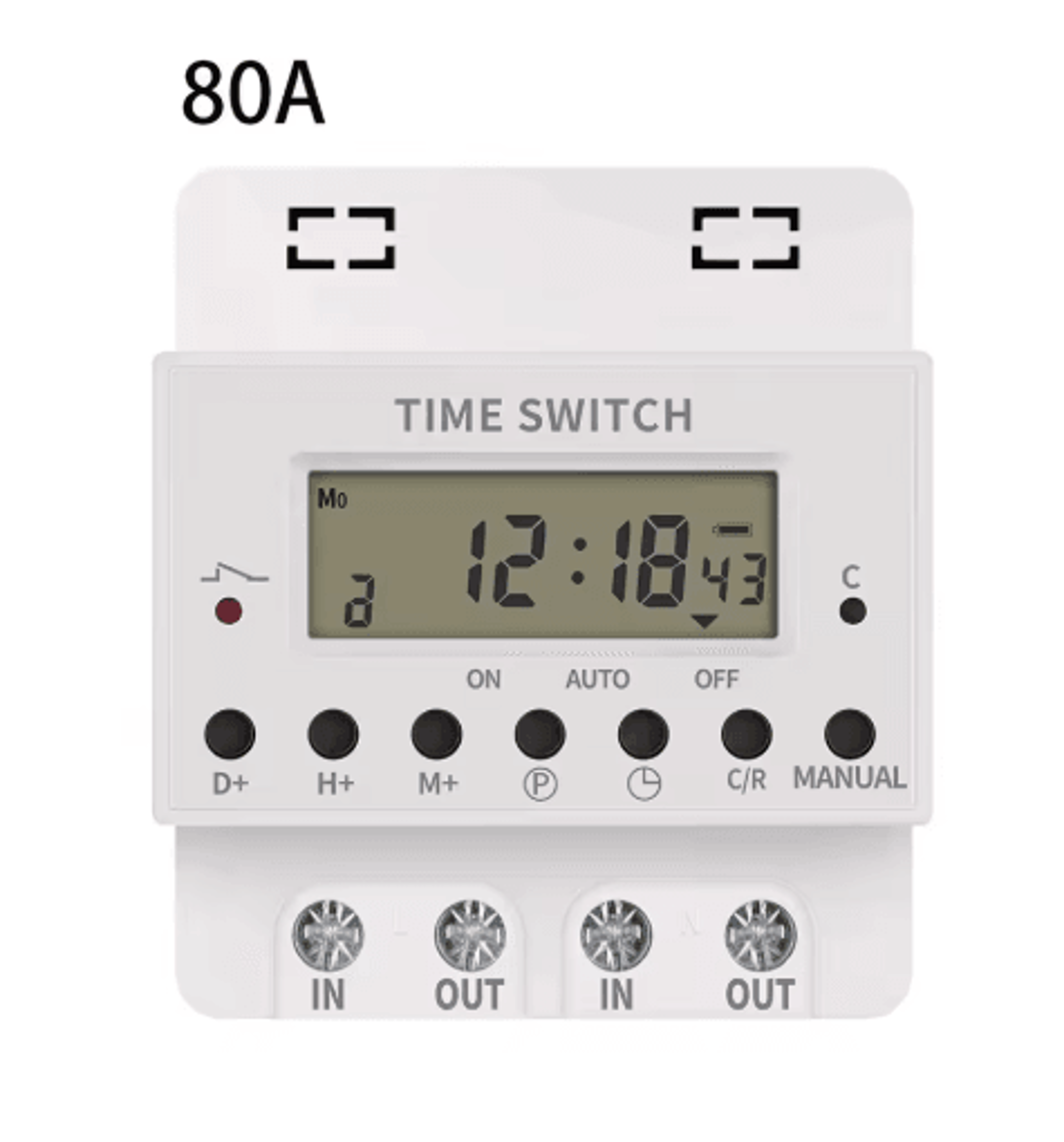 220V DIN Rail Digital Timer  168Hour Weekly Programmable Switch 1