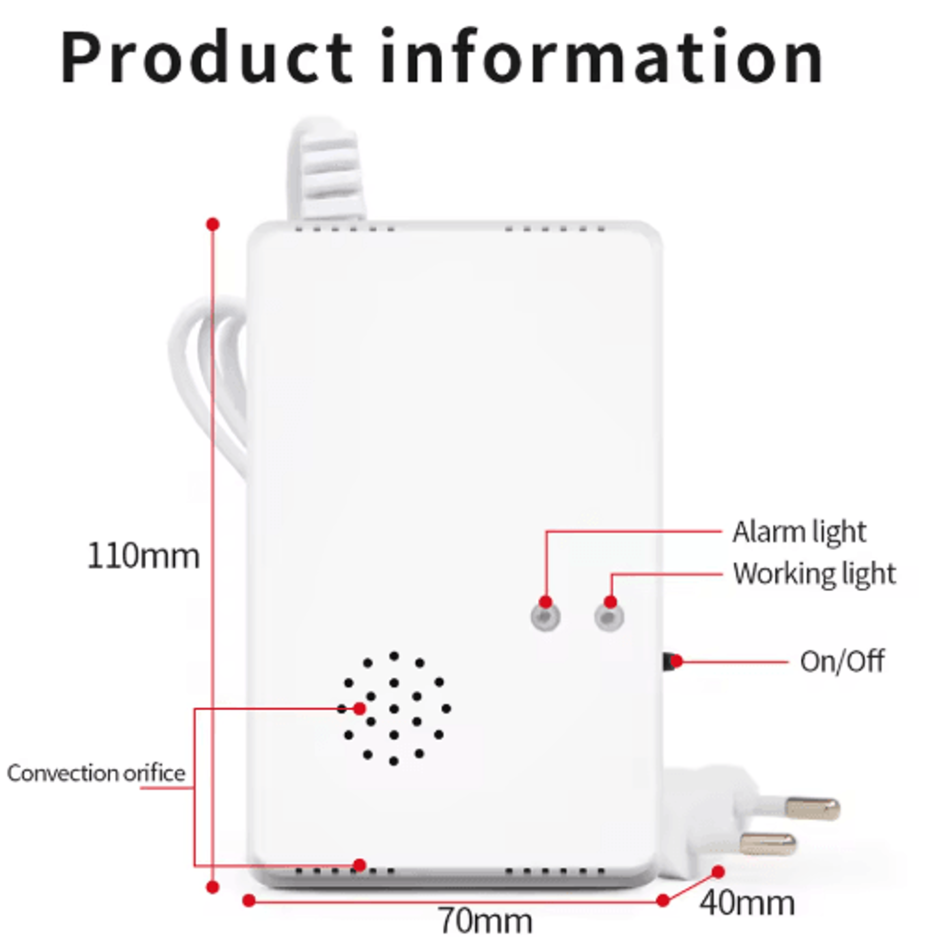 Smart Gas Leak Detector  Propane Butane  Methane Warning Alarm 2