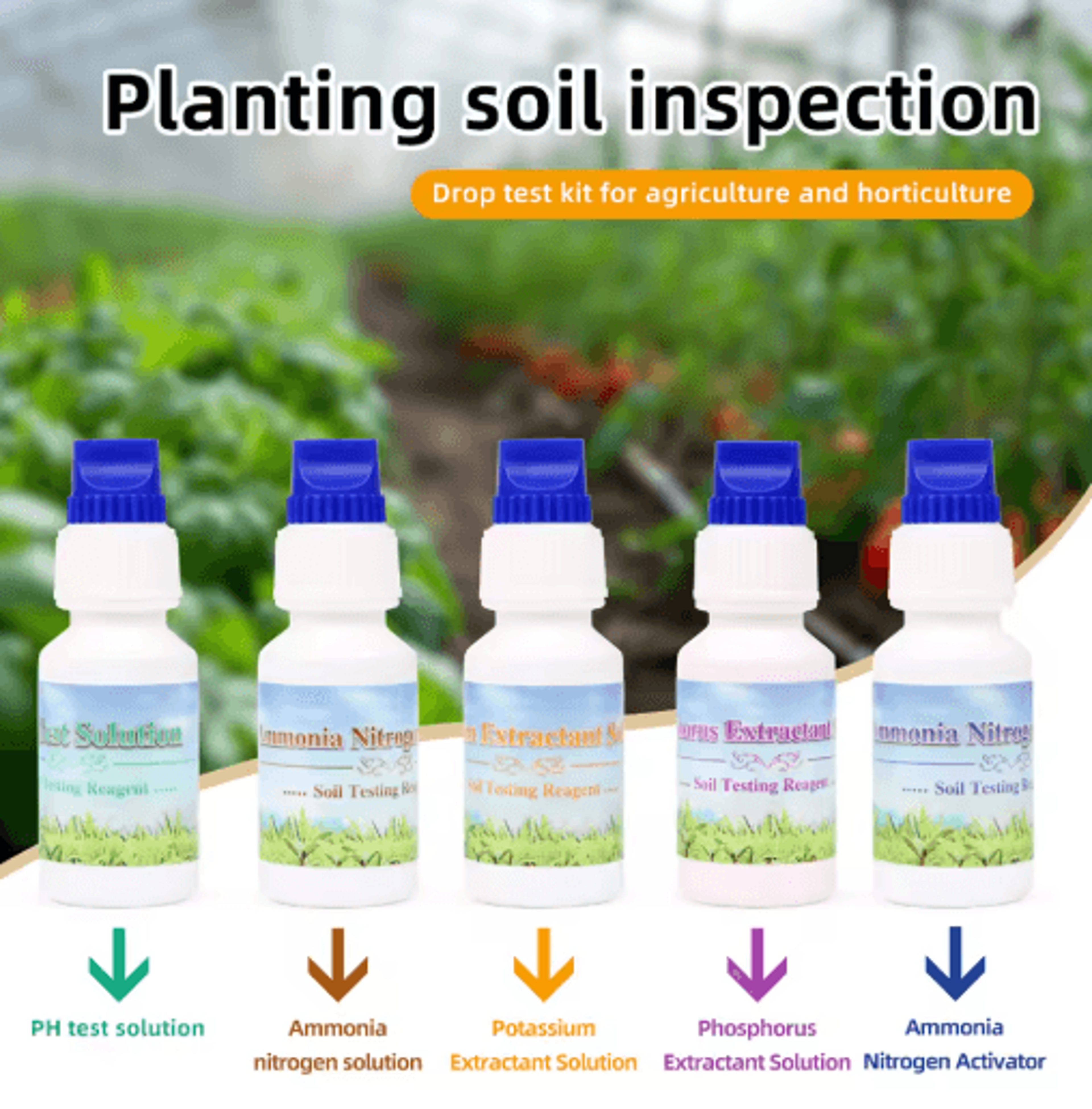 4-in-1 soil test kit – ph, nitrogen, phosphorus & potassium testing solution