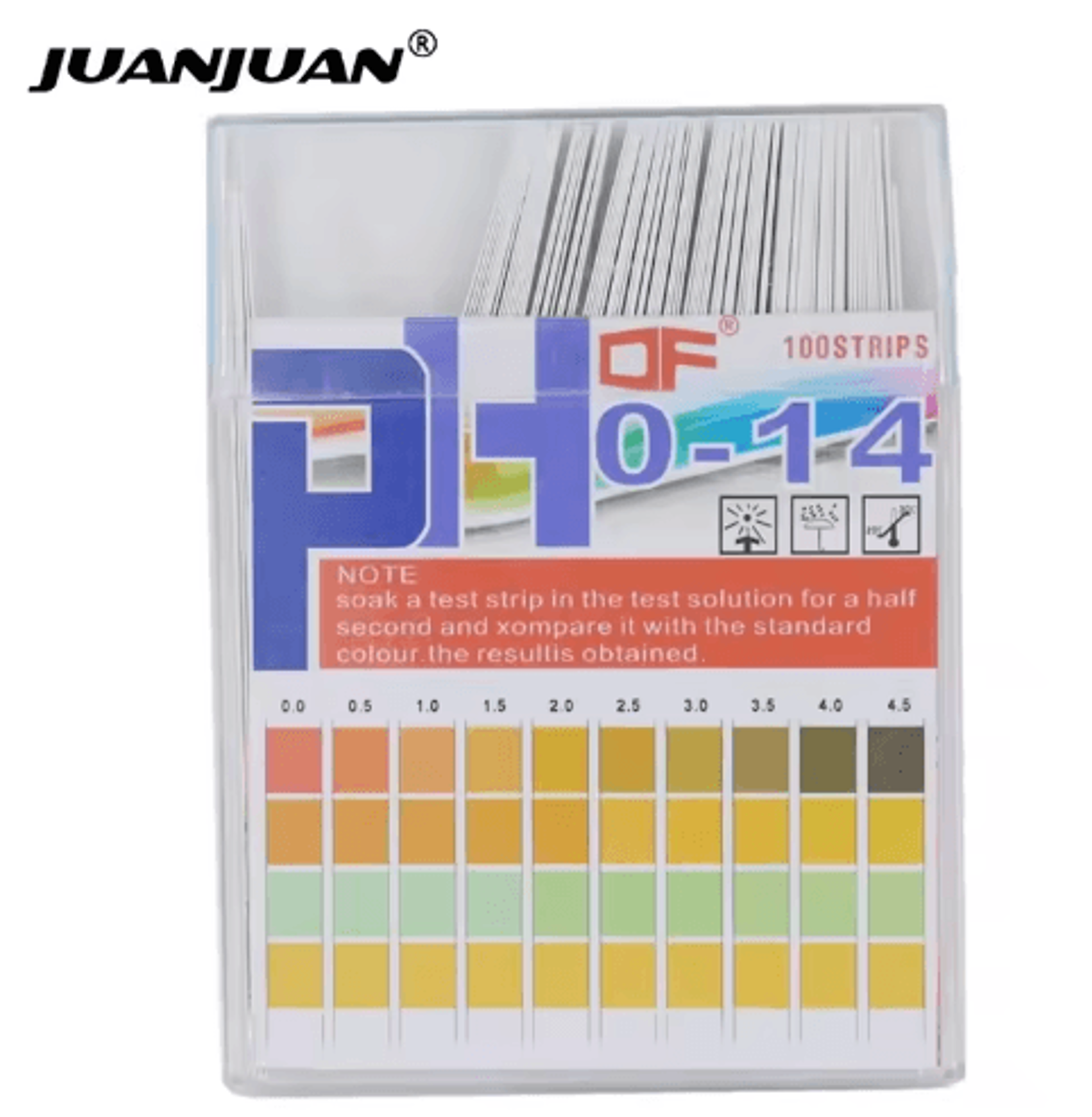 100-pack ph test strips – 0–14 scale litmus paper for water testing