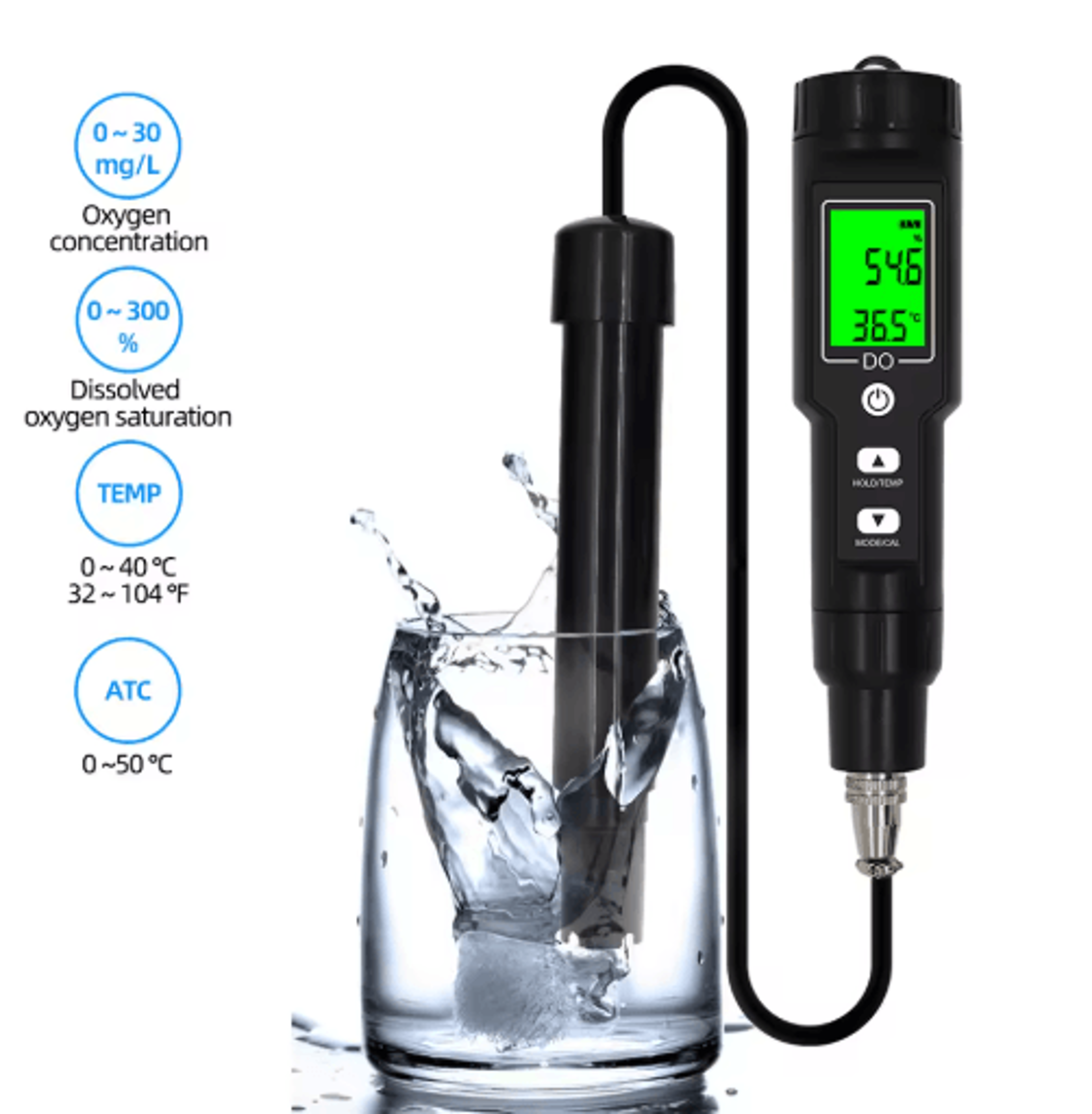 do9100 digital dissolved oxygen meter – water quality analyzer for freshwater & seawater