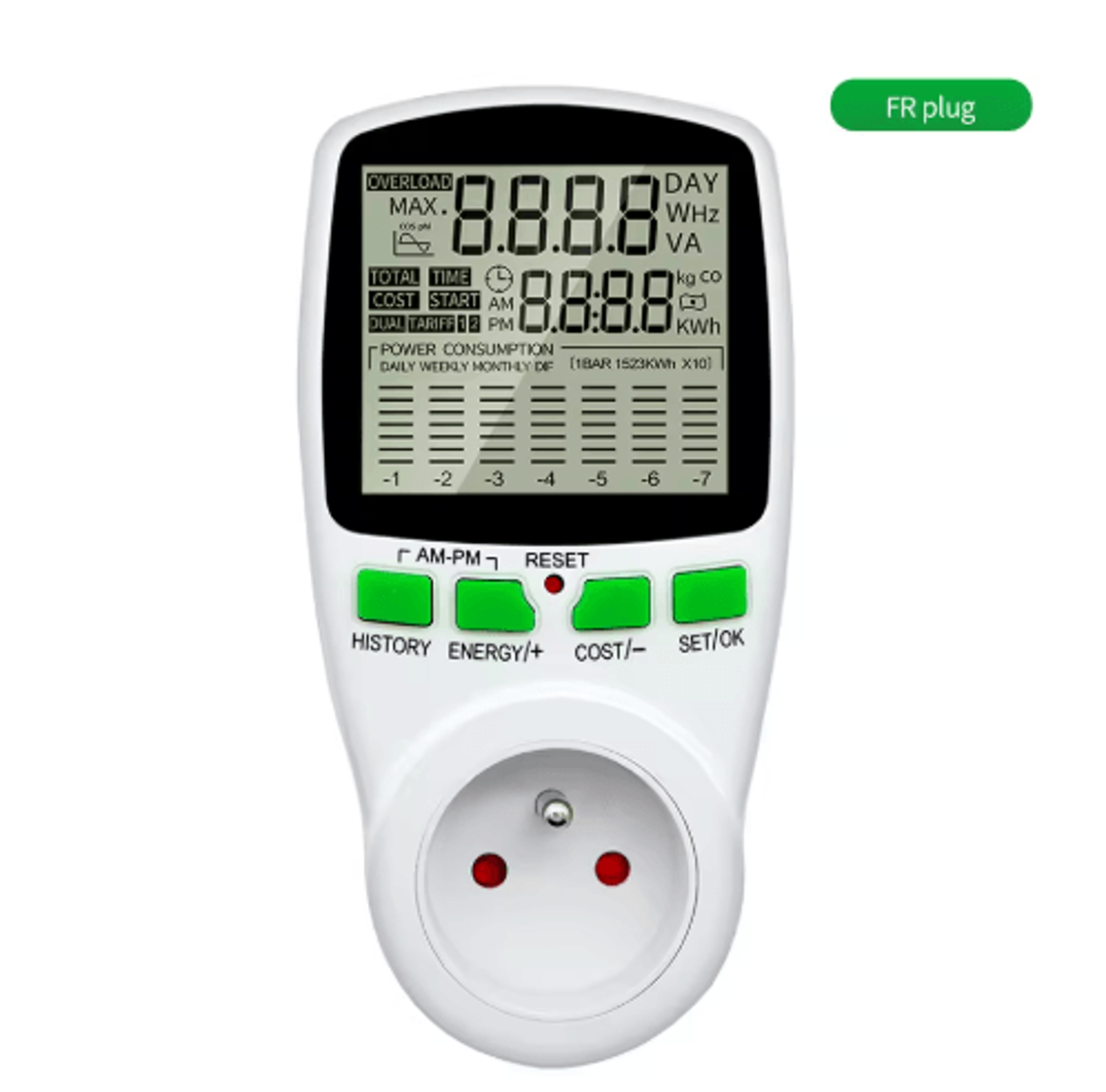 Digital LCD Energy Watt Meter  KWh Electricity  Outlet Power Analyzer 4