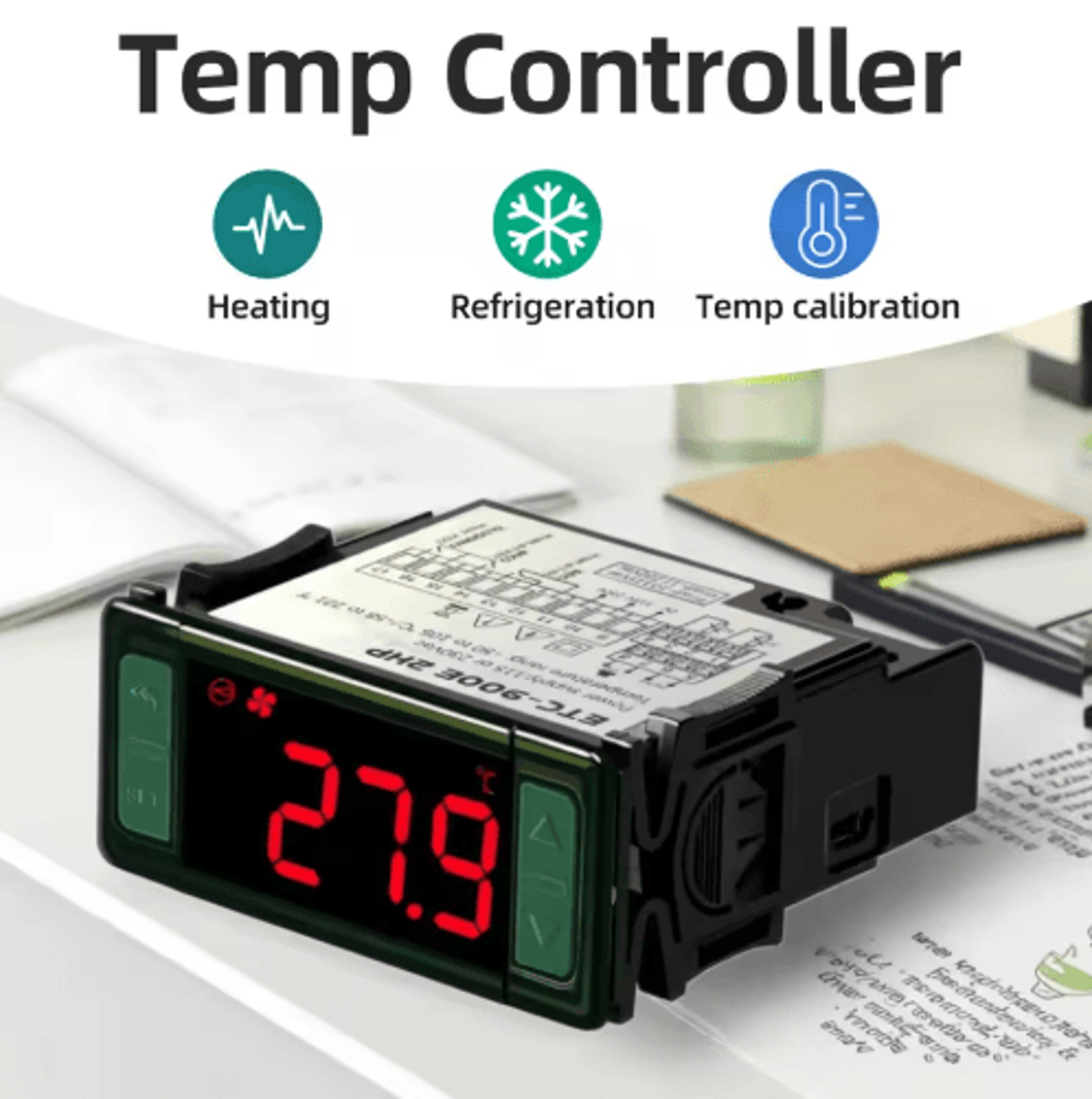 etc-512e/etc-900 digital temperature controller – heating, cooling & defrost thermostat