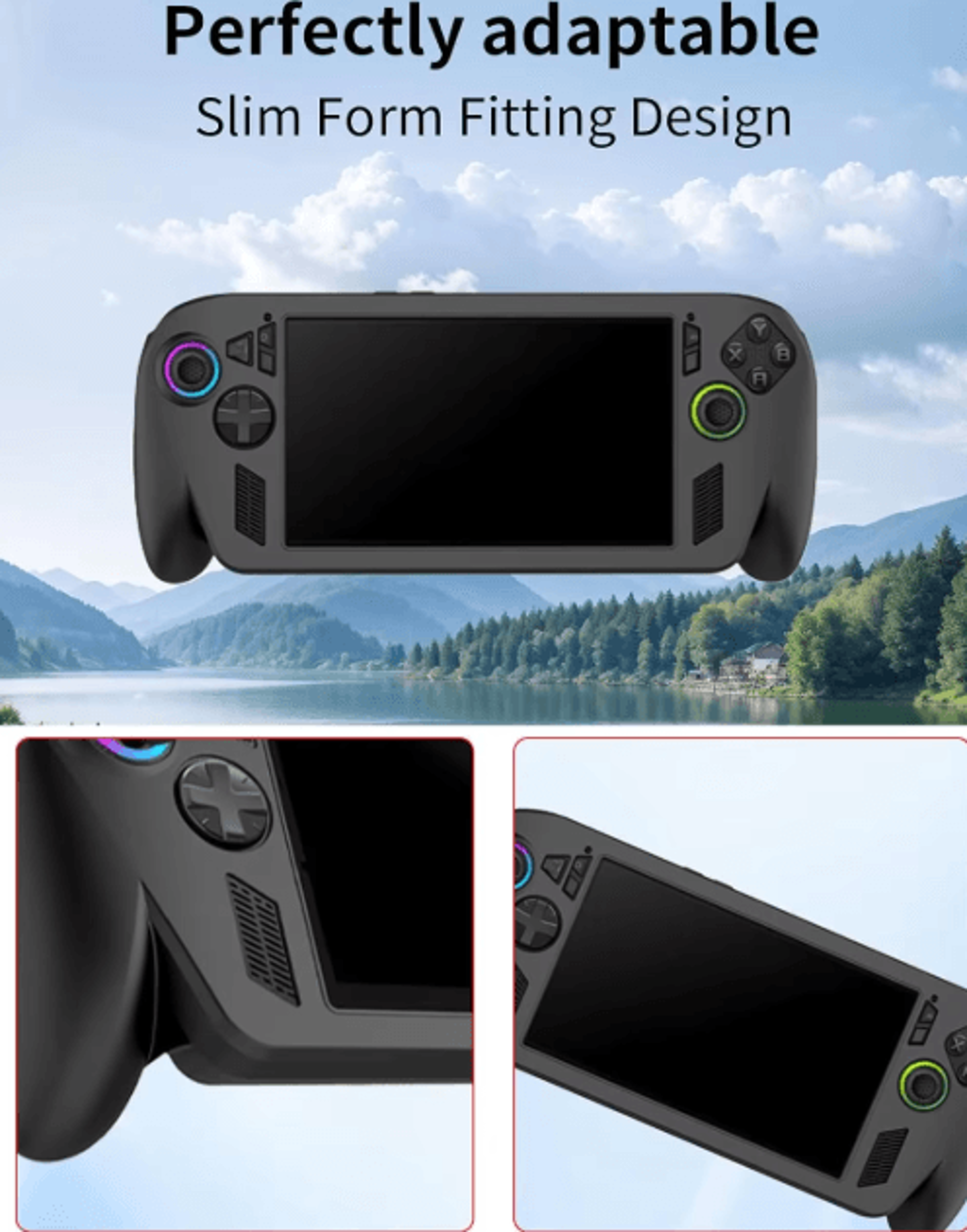 soft silicone case for rog xbox ally x – full-wrap shockproof protective cover