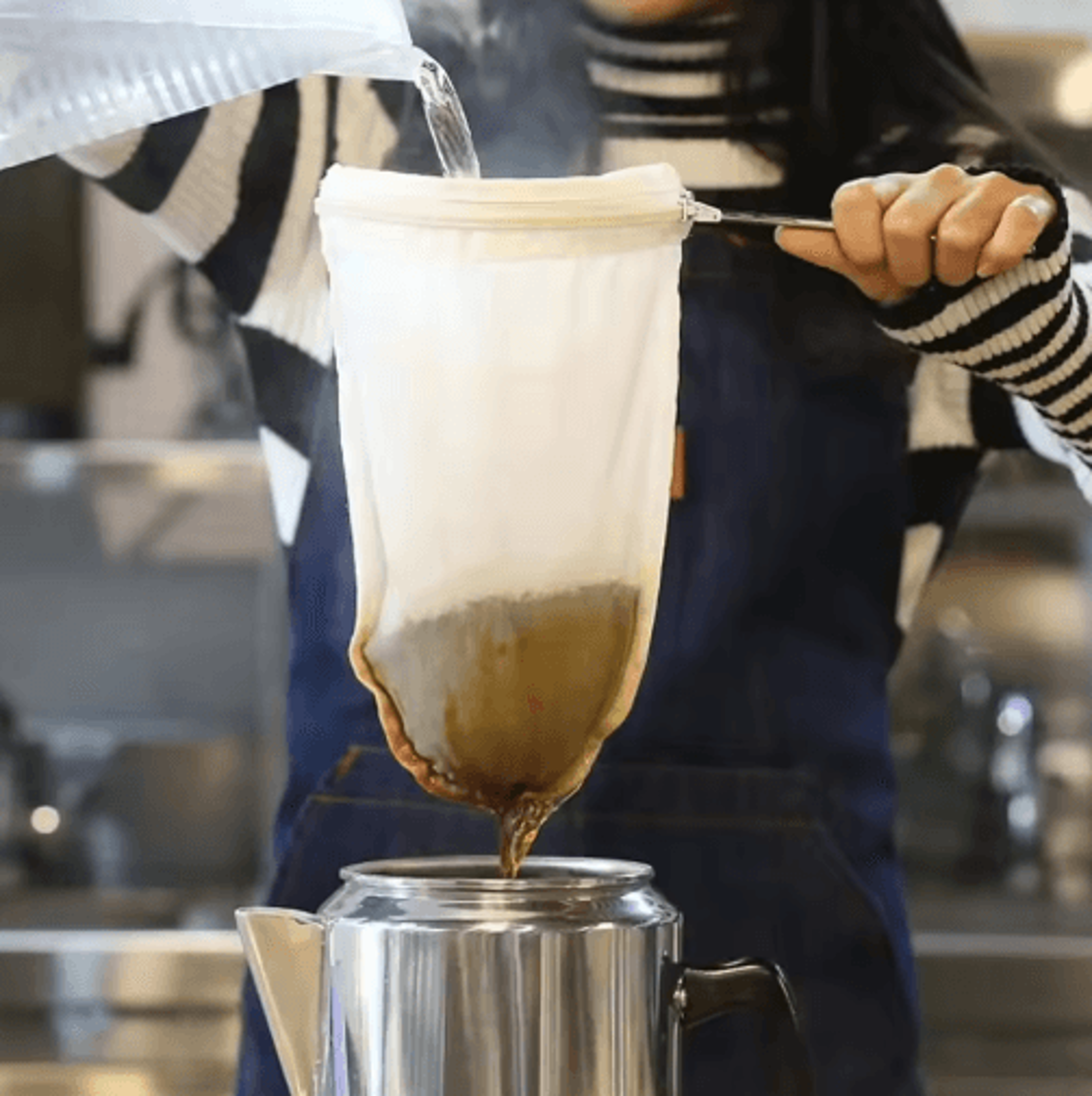 reusable fine mesh filter bag – multi-purpose coffee, milk & tea strainer