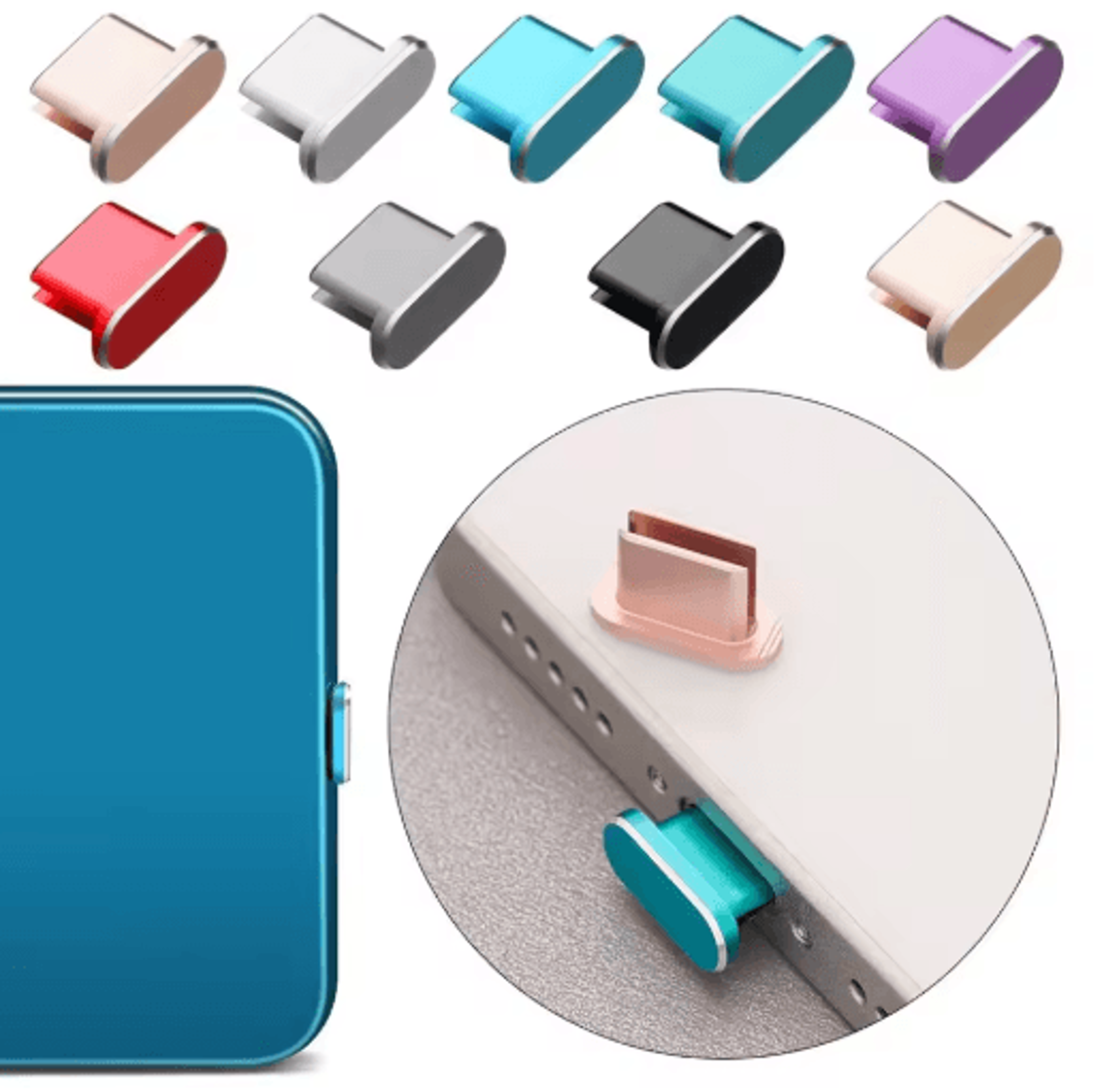 usb-c charging port dust plug – type-c interface protector for smartphones