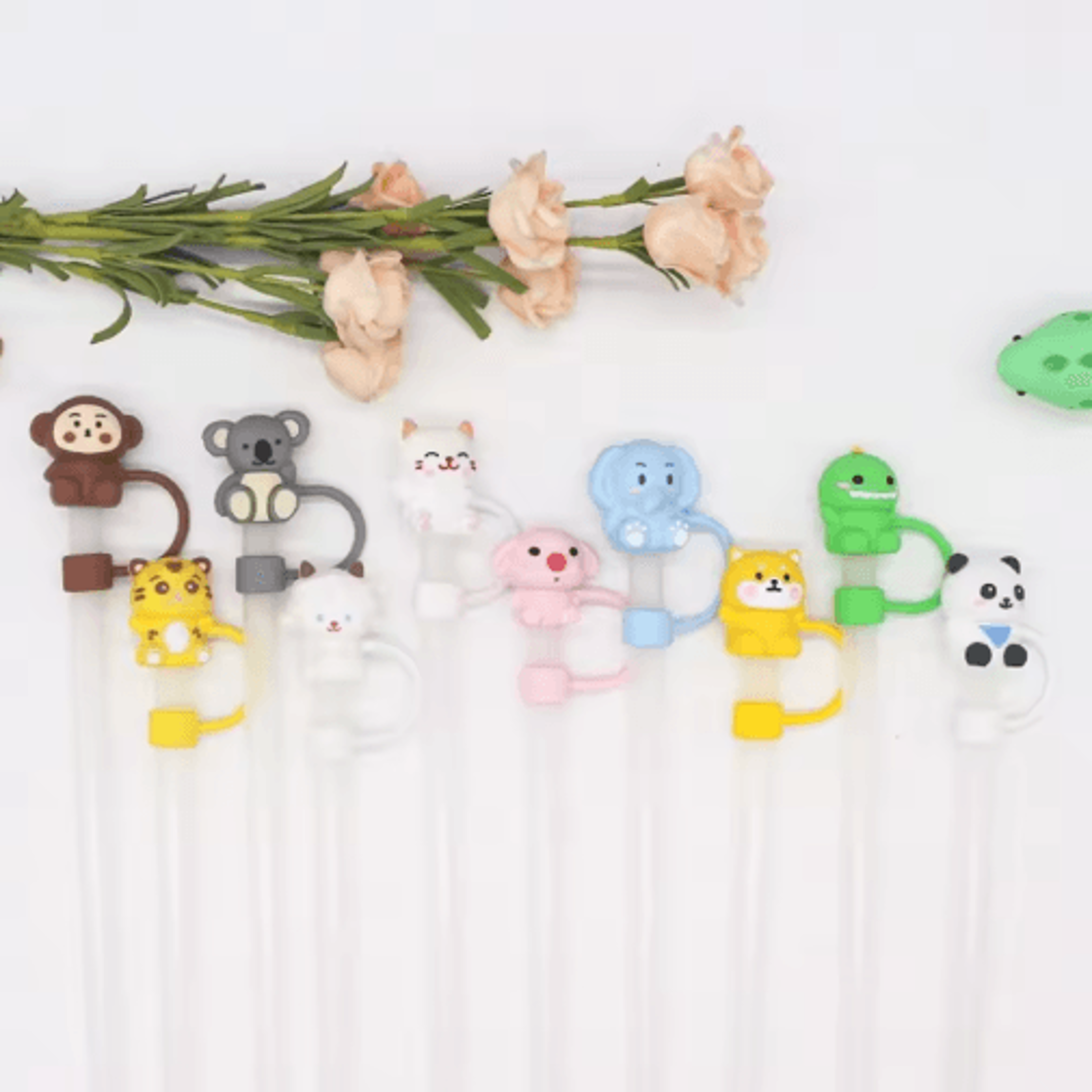 reusable silicone straw cover – splash-proof dust cap & straw plug