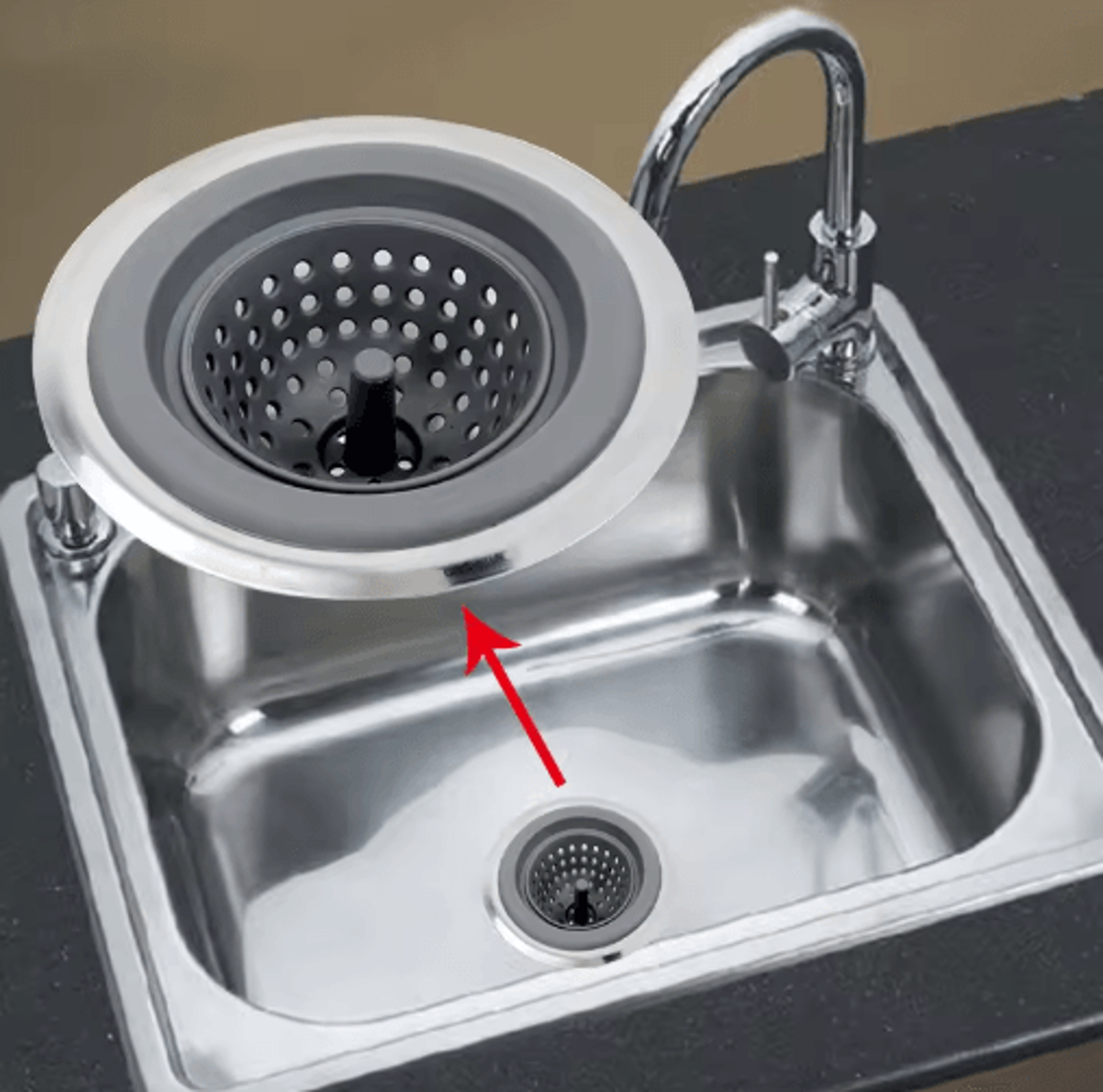 silicone sink strainer & stopper – food waste and hair catcher drain filter