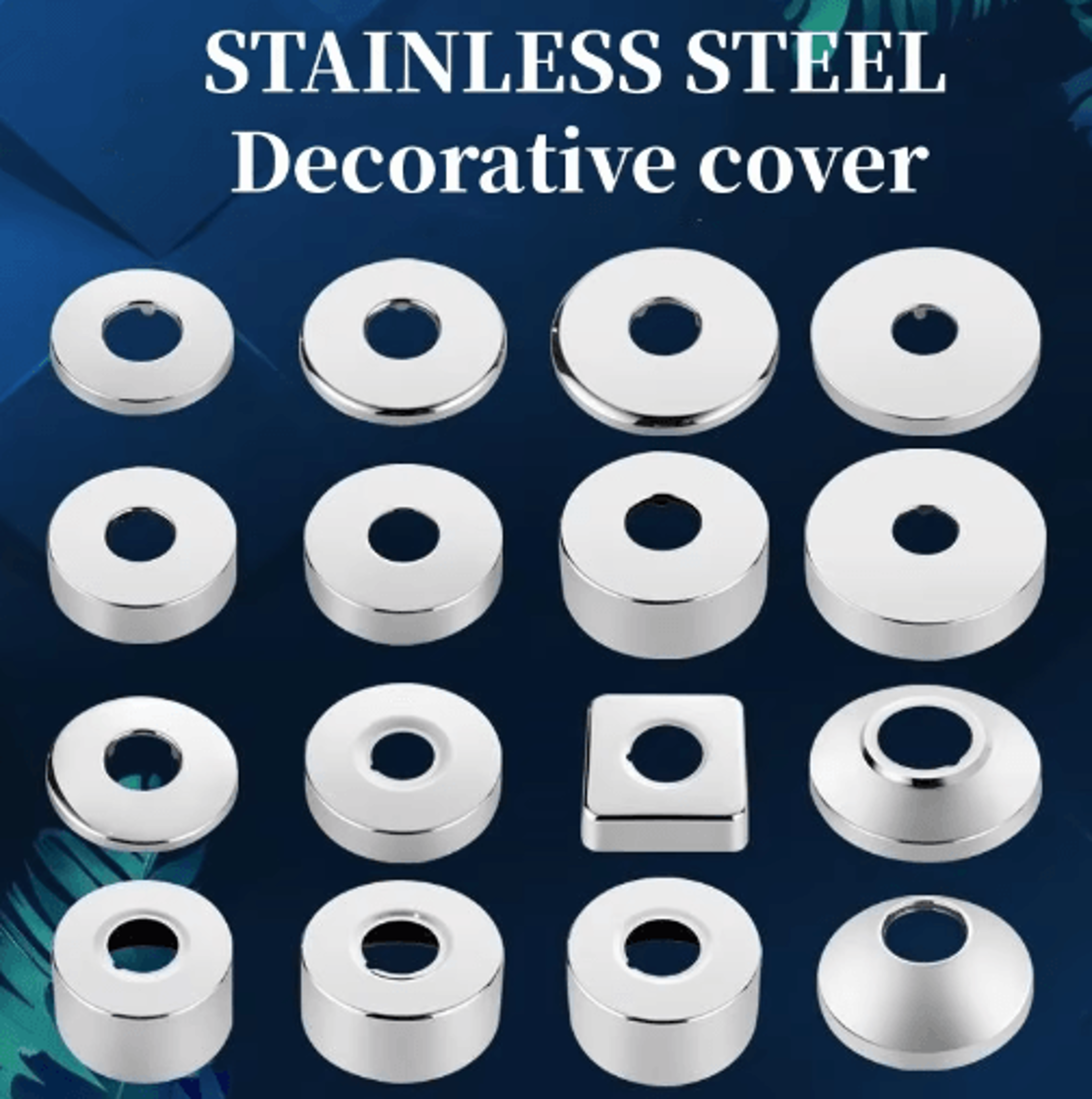 2pcs stainless steel faucet decorative covers – heightened pipe connector set