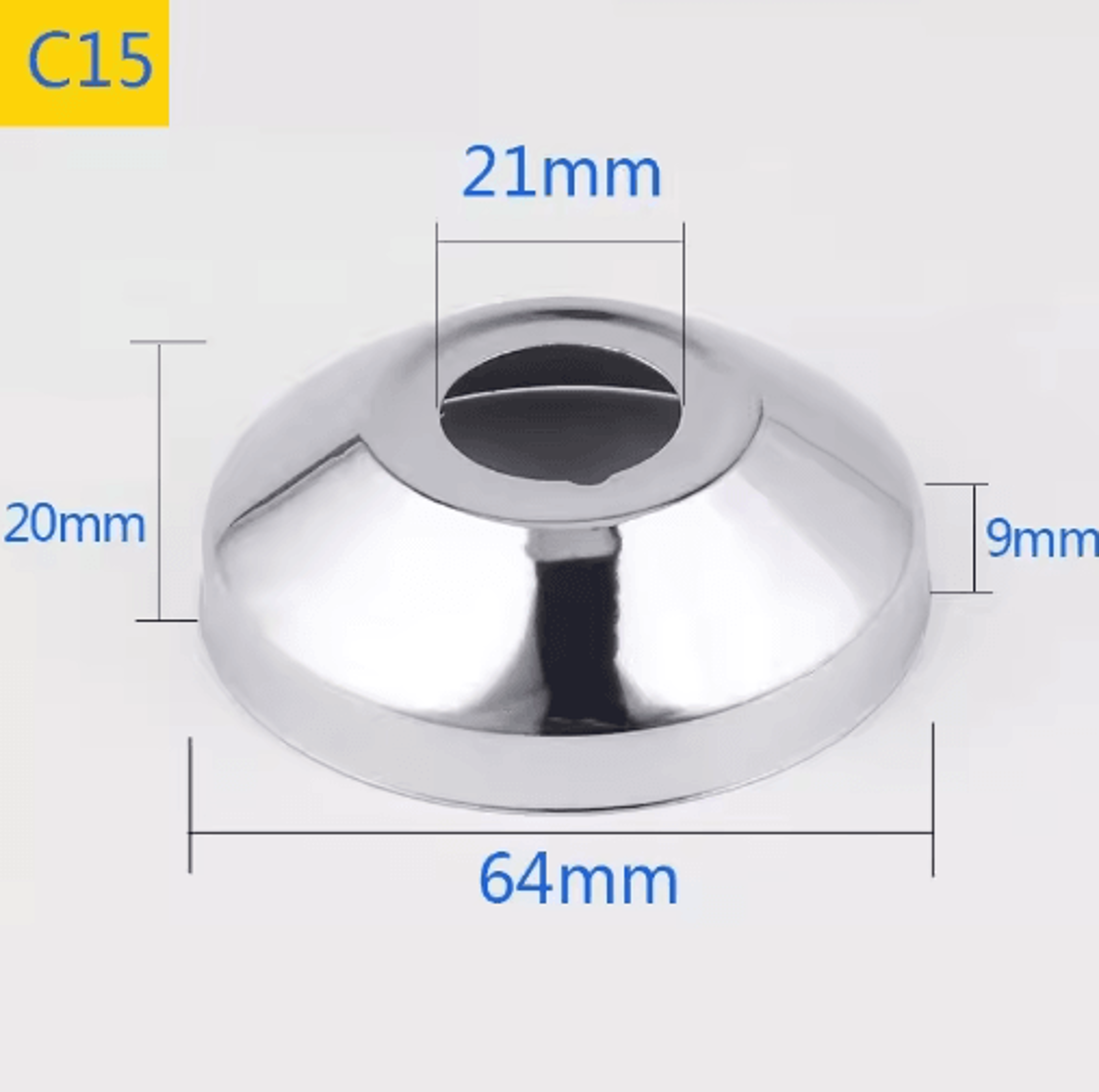 2PCS Stainless Steel Faucet Pipe Connectors  Heightened Decorative Valve Covers 3